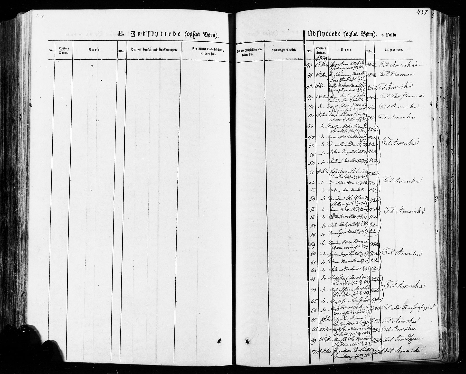 Vågå prestekontor, SAH/PREST-076/H/Ha/Haa/L0007: Parish register (official) no. 7 /1, 1872-1886, p. 457