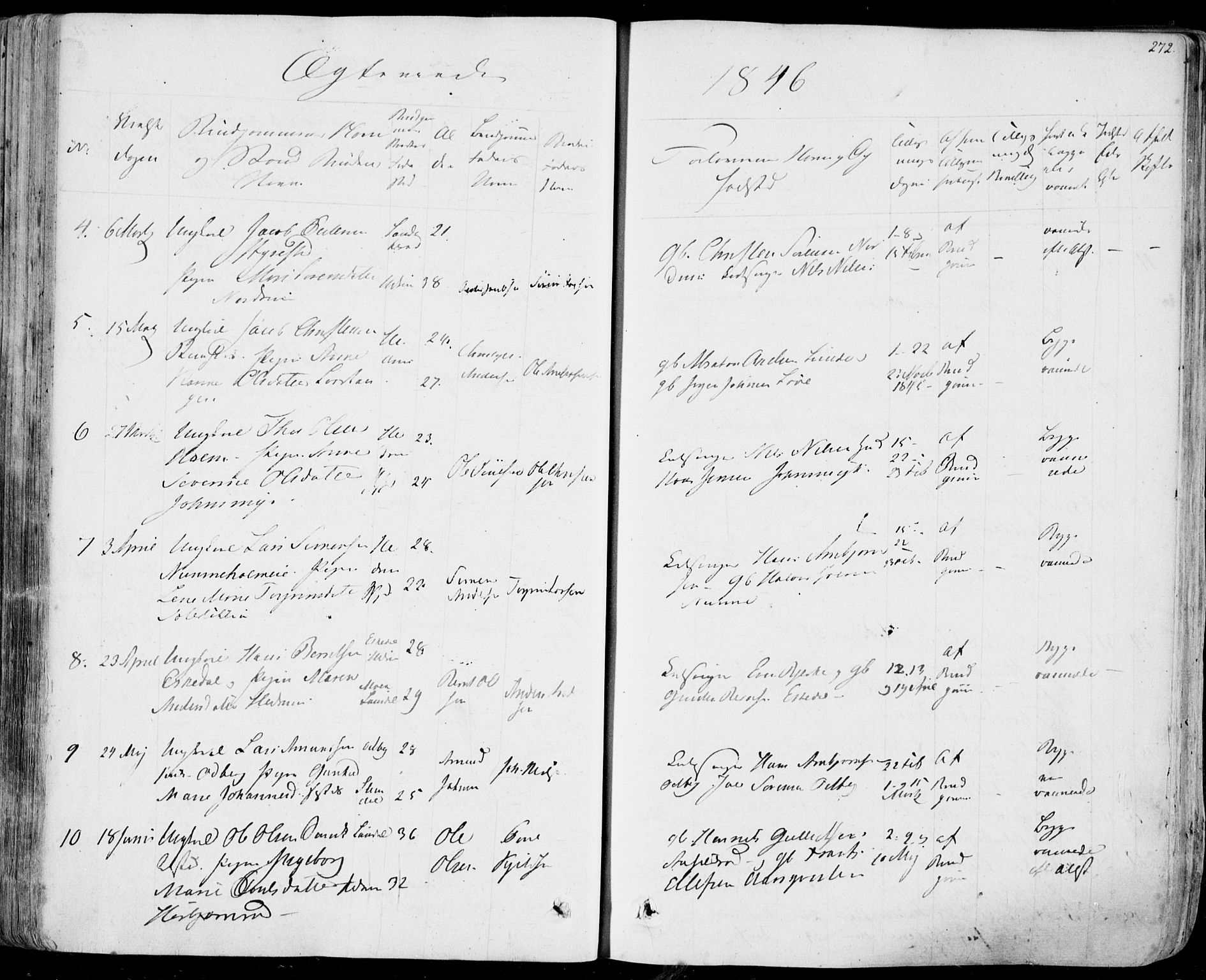 Hedrum kirkebøker, AV/SAKO-A-344/F/Fa/L0005: Parish register (official) no. I 5, 1835-1848, p. 272