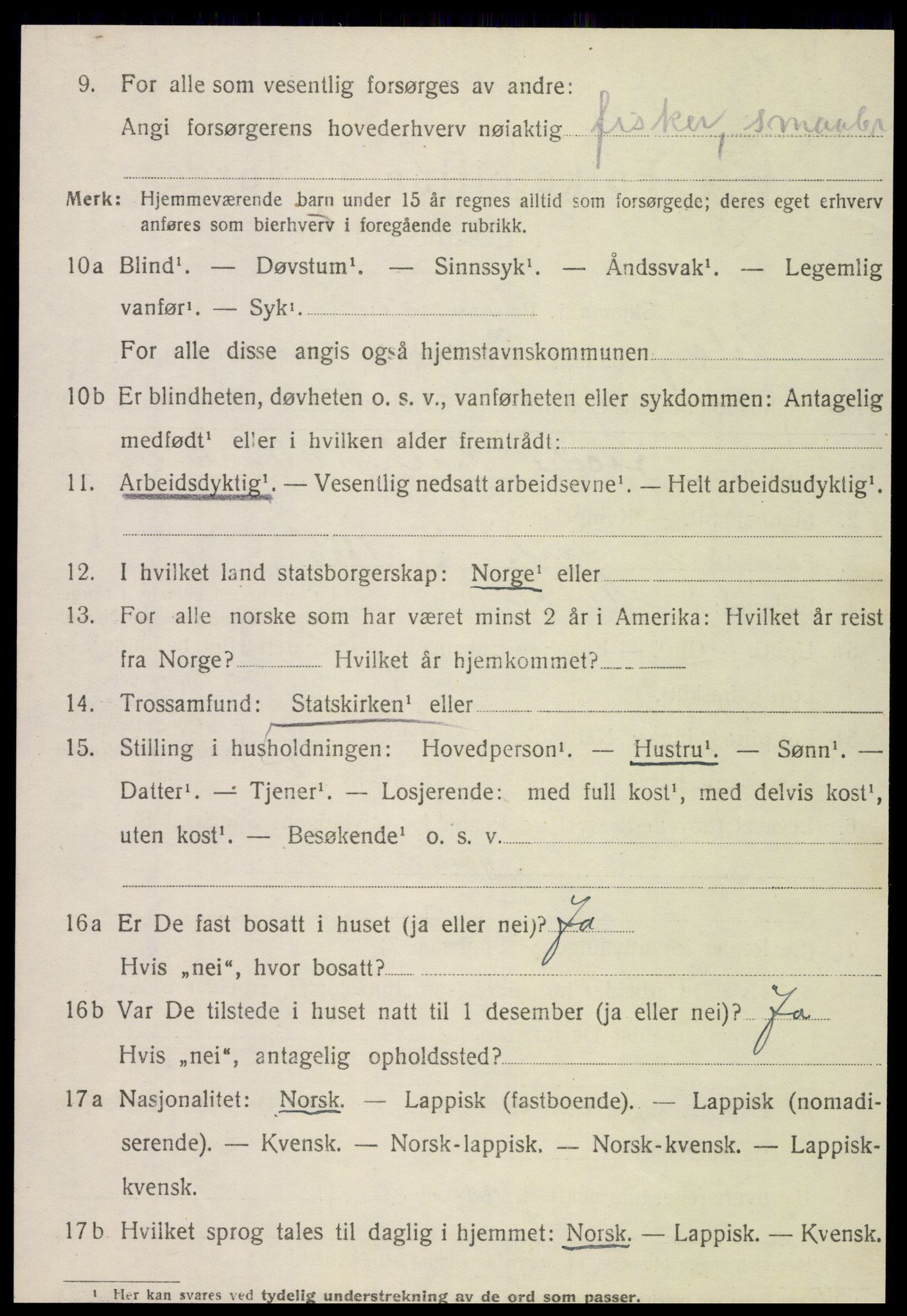 SAT, 1920 census for Meløy, 1920, p. 2782