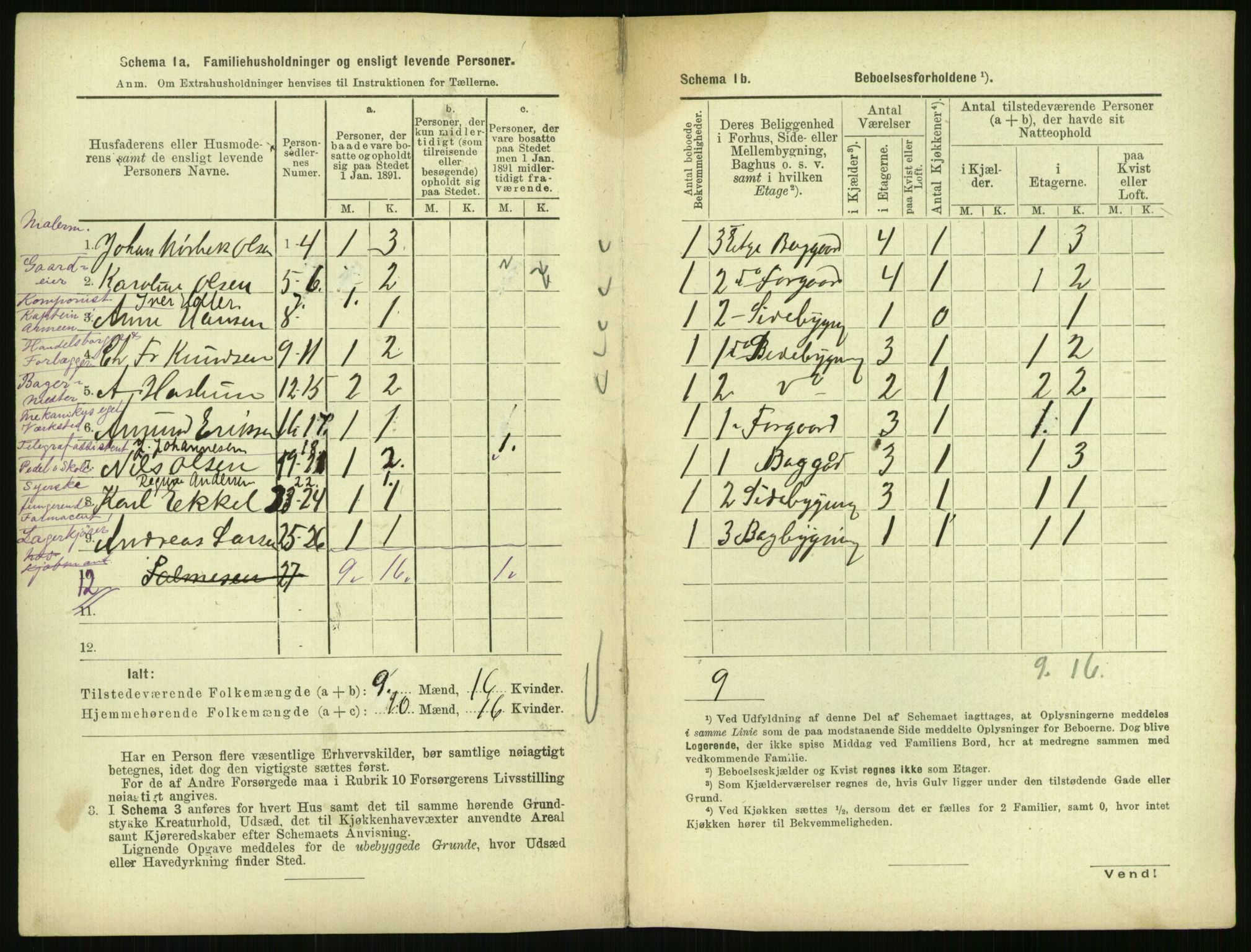 RA, 1891 census for 0301 Kristiania, 1891, p. 14302