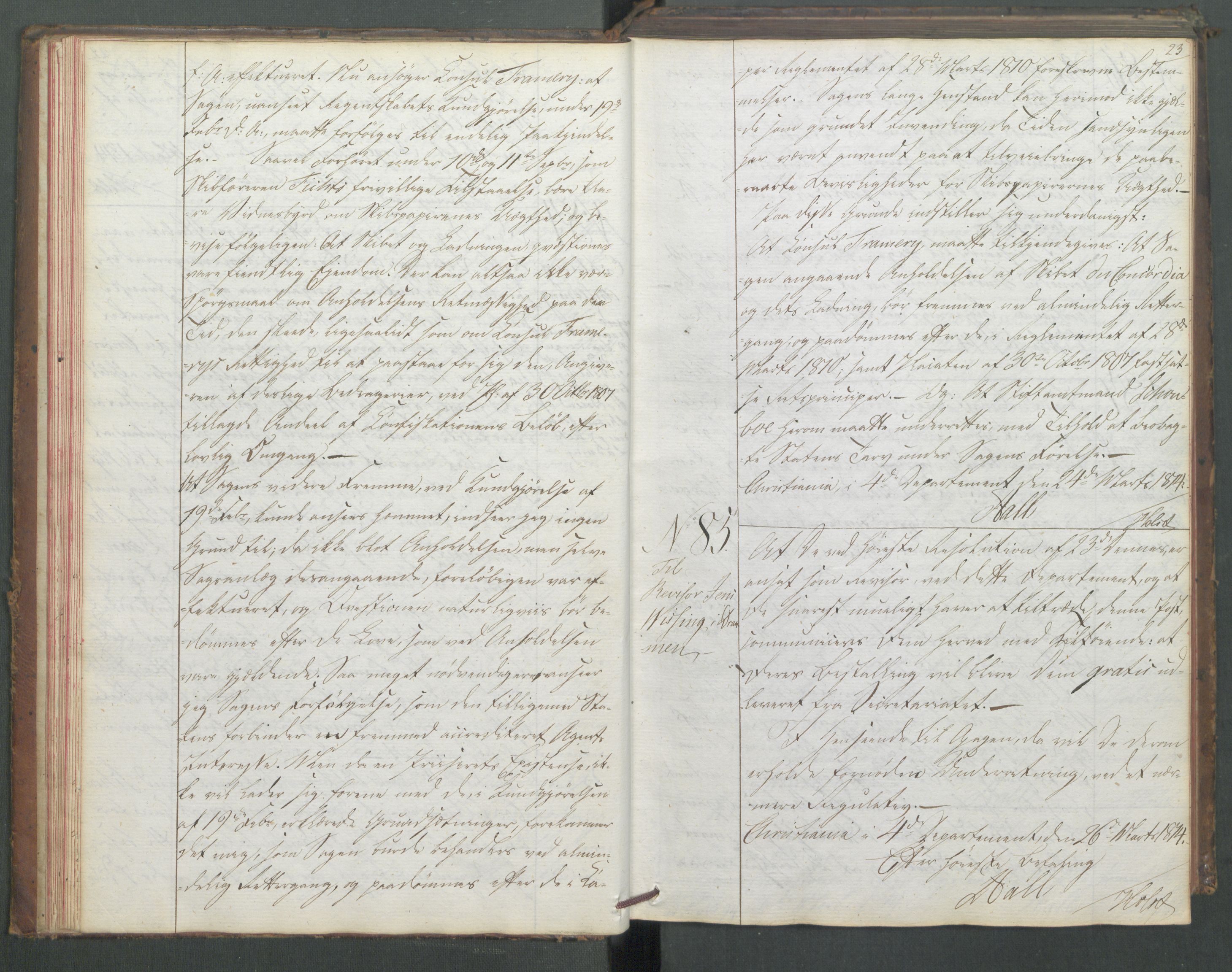 Departementene i 1814, AV/RA-S-3899/Fd/L0045: Kopibok, 1814, p. 22b-23a