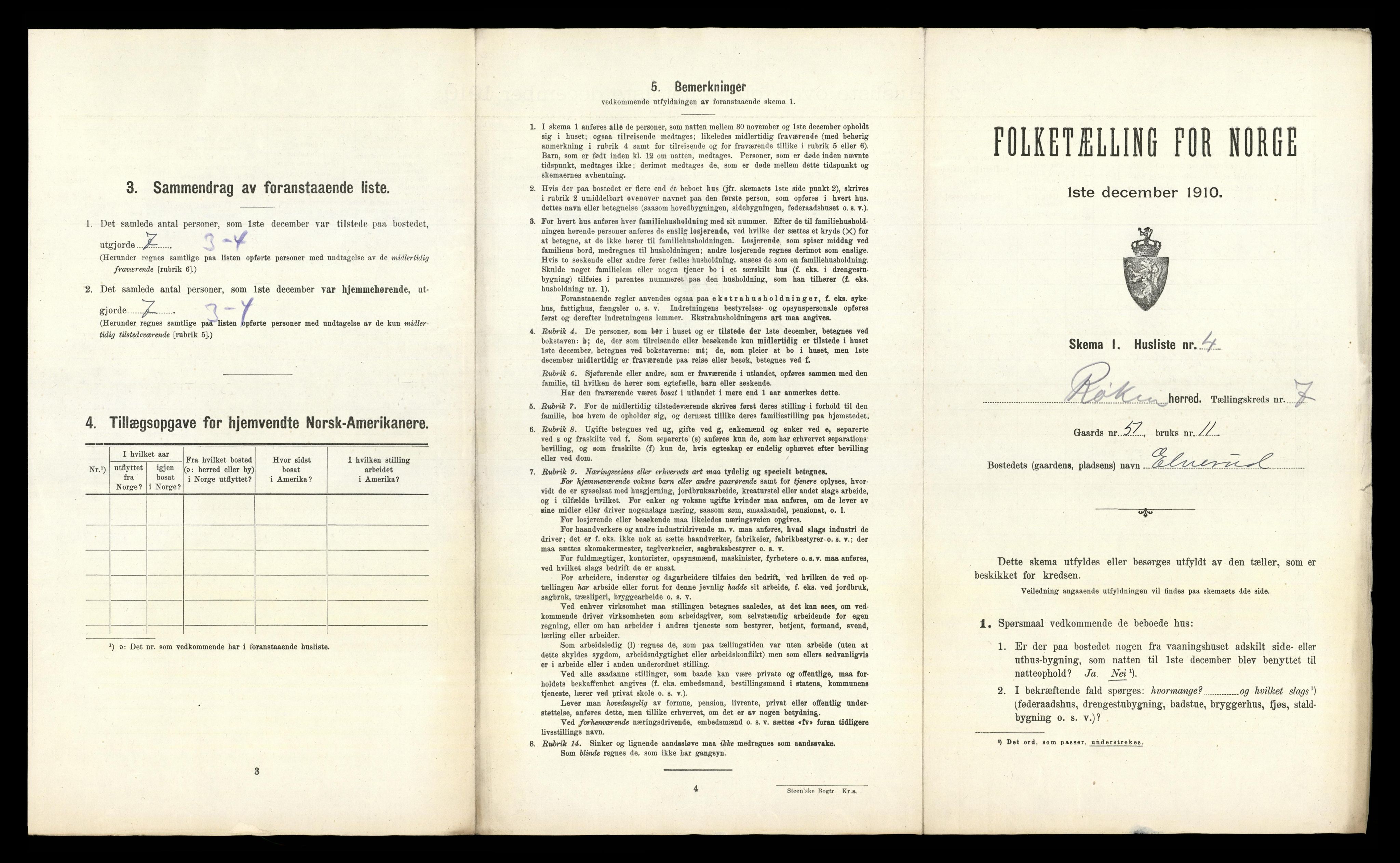 RA, 1910 census for Røyken, 1910, p. 1169