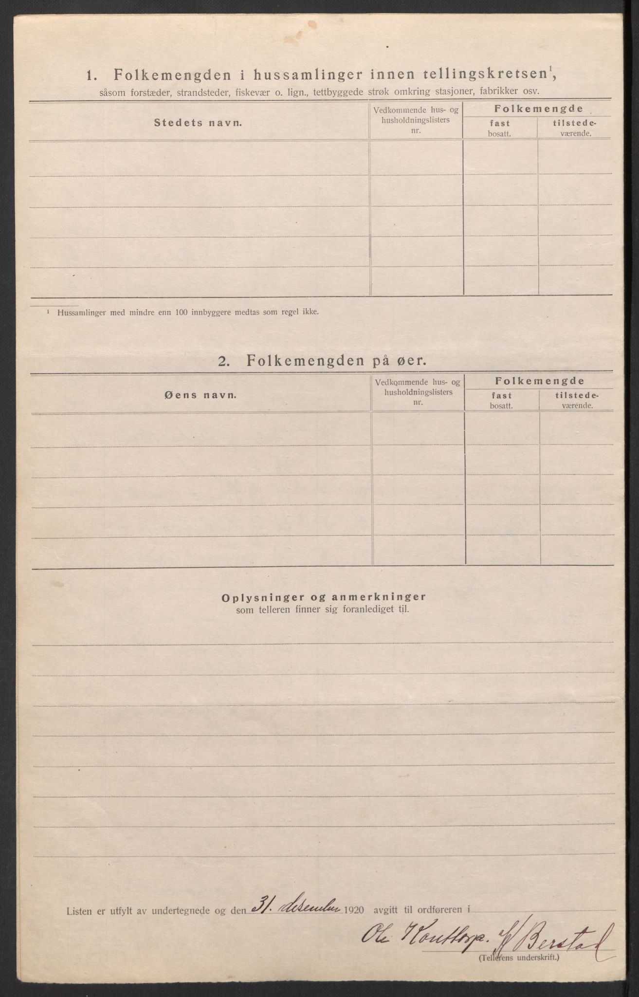 SAH, 1920 census for Hof, 1920, p. 26