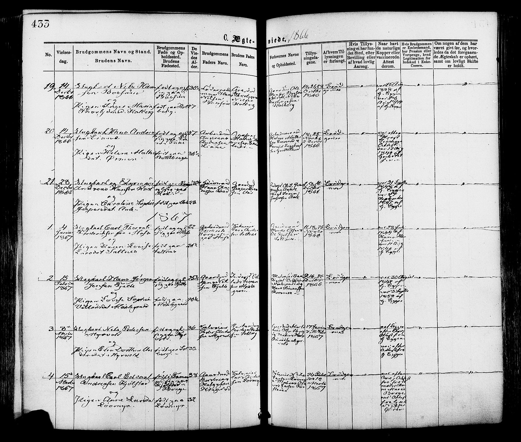 Onsøy prestekontor Kirkebøker, SAO/A-10914/F/Fa/L0004: Parish register (official) no. I 4, 1861-1877, p. 433