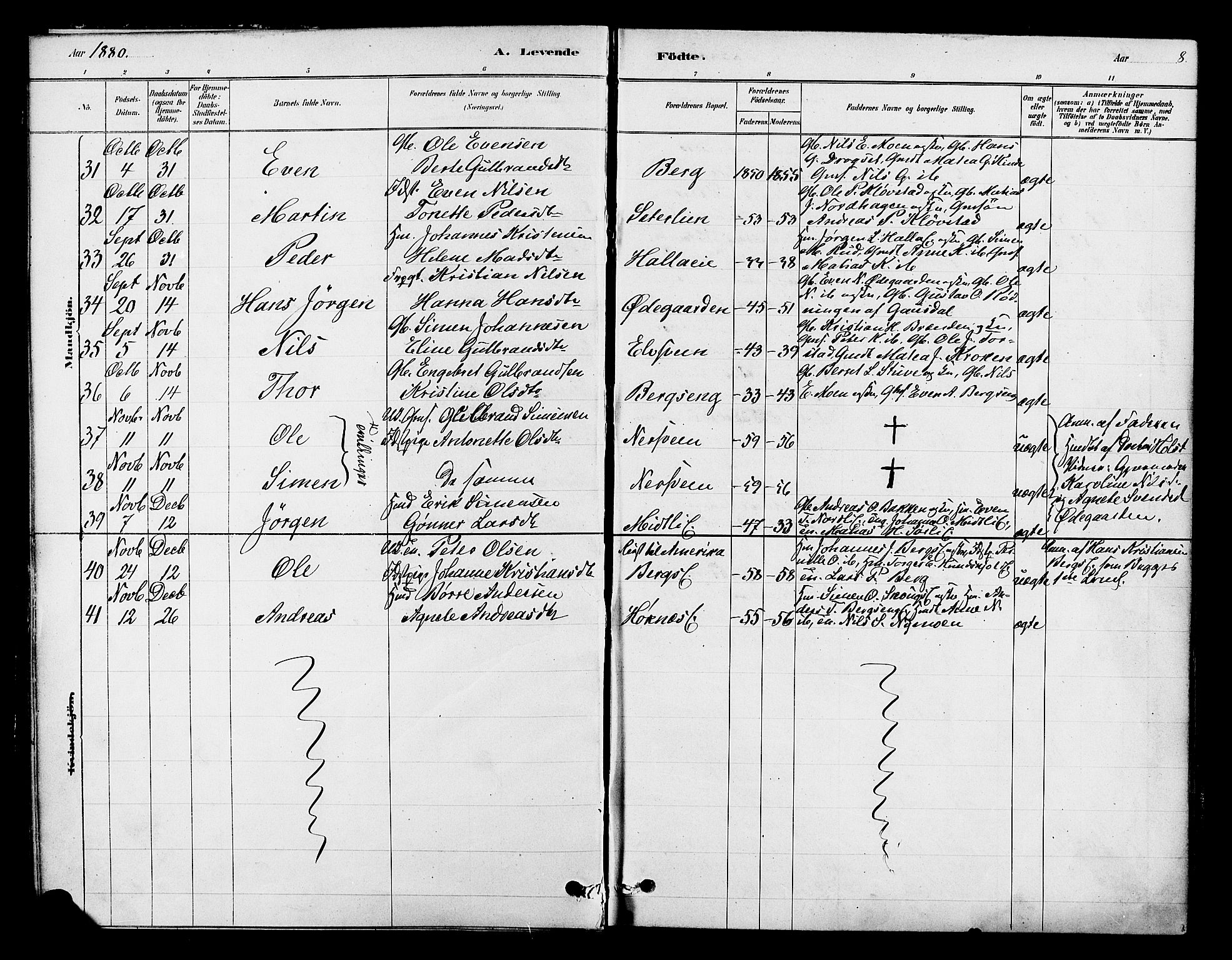 Ringsaker prestekontor, SAH/PREST-014/K/Ka/L0013: Parish register (official) no. 13, 1879-1890, p. 8