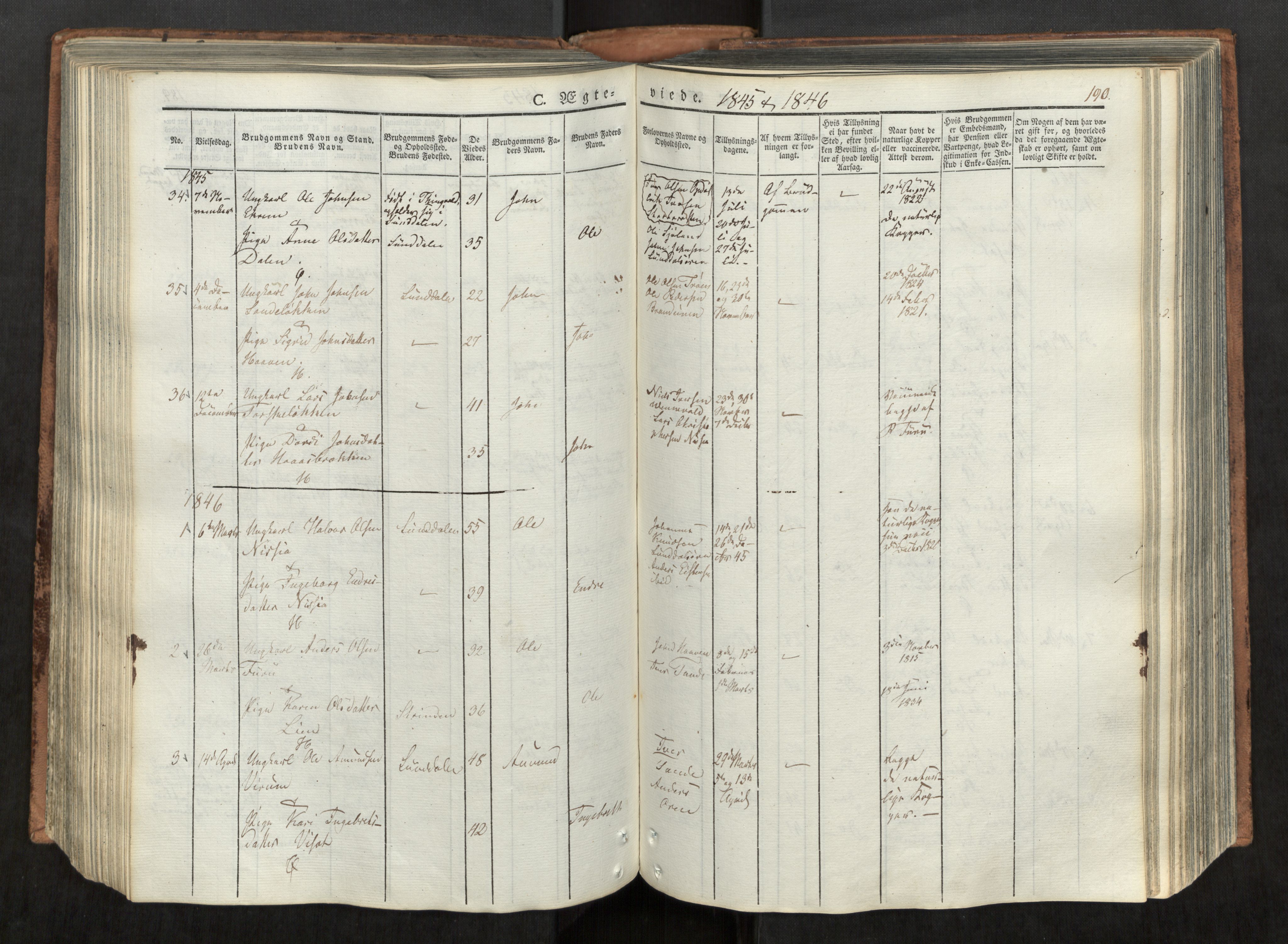 Ministerialprotokoller, klokkerbøker og fødselsregistre - Møre og Romsdal, SAT/A-1454/590/L1012: Parish register (official) no. 590A04, 1832-1846, p. 191