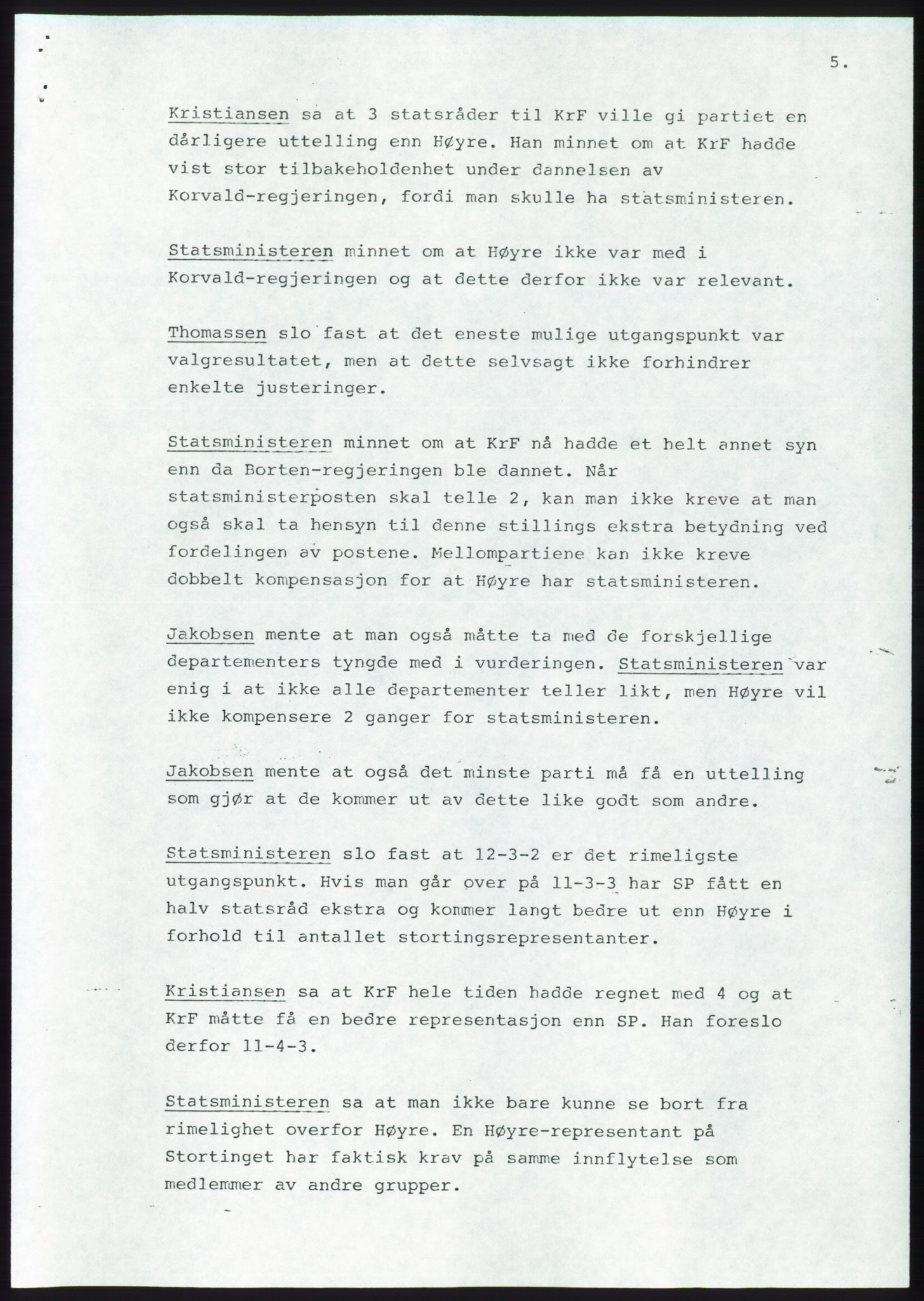 Forhandlingsmøtene 1983 mellom Høyre, KrF og Senterpartiet om dannelse av regjering, AV/RA-PA-0696/A/L0001: Forhandlingsprotokoll, 1983, p. 21