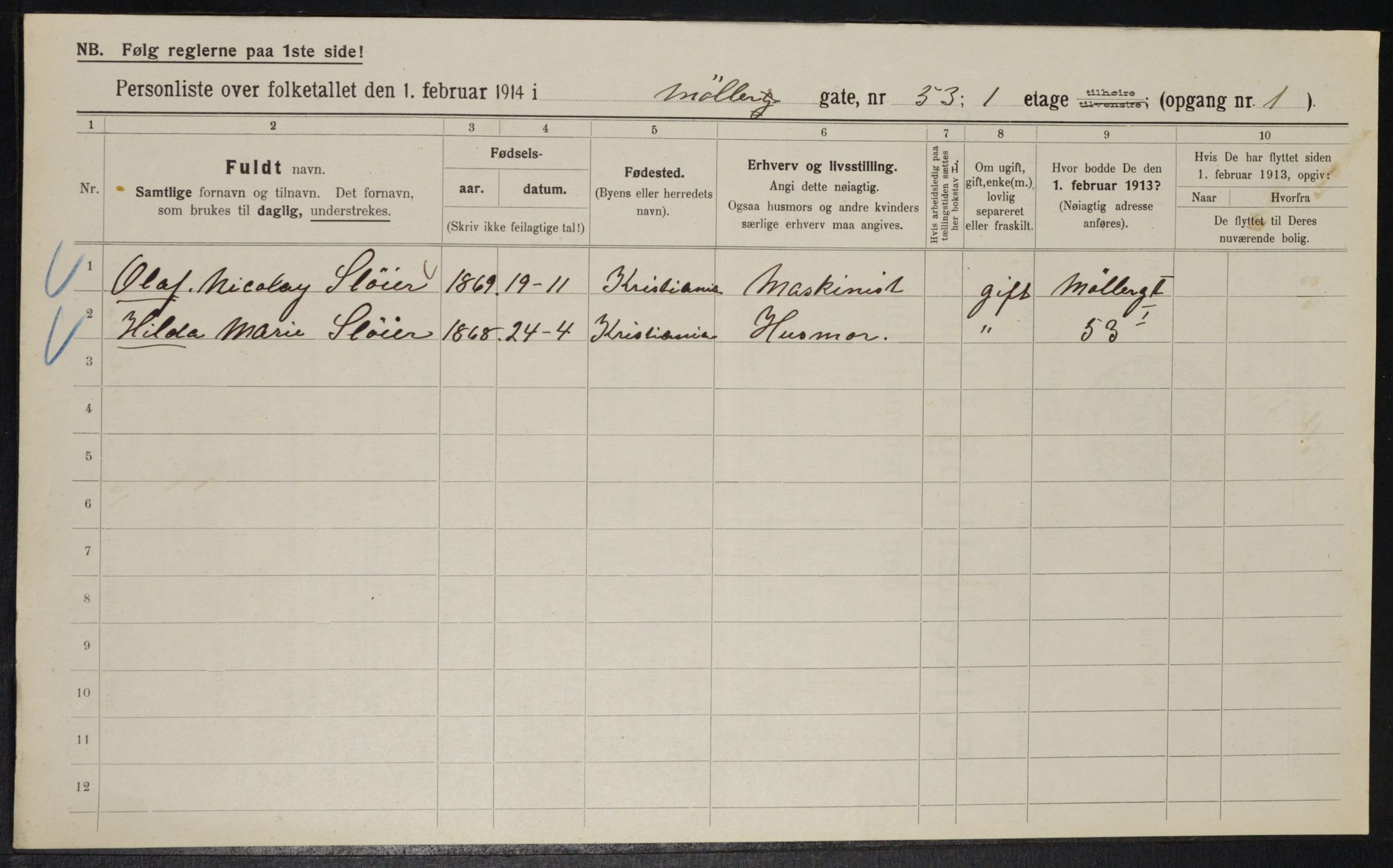 OBA, Municipal Census 1914 for Kristiania, 1914, p. 69024