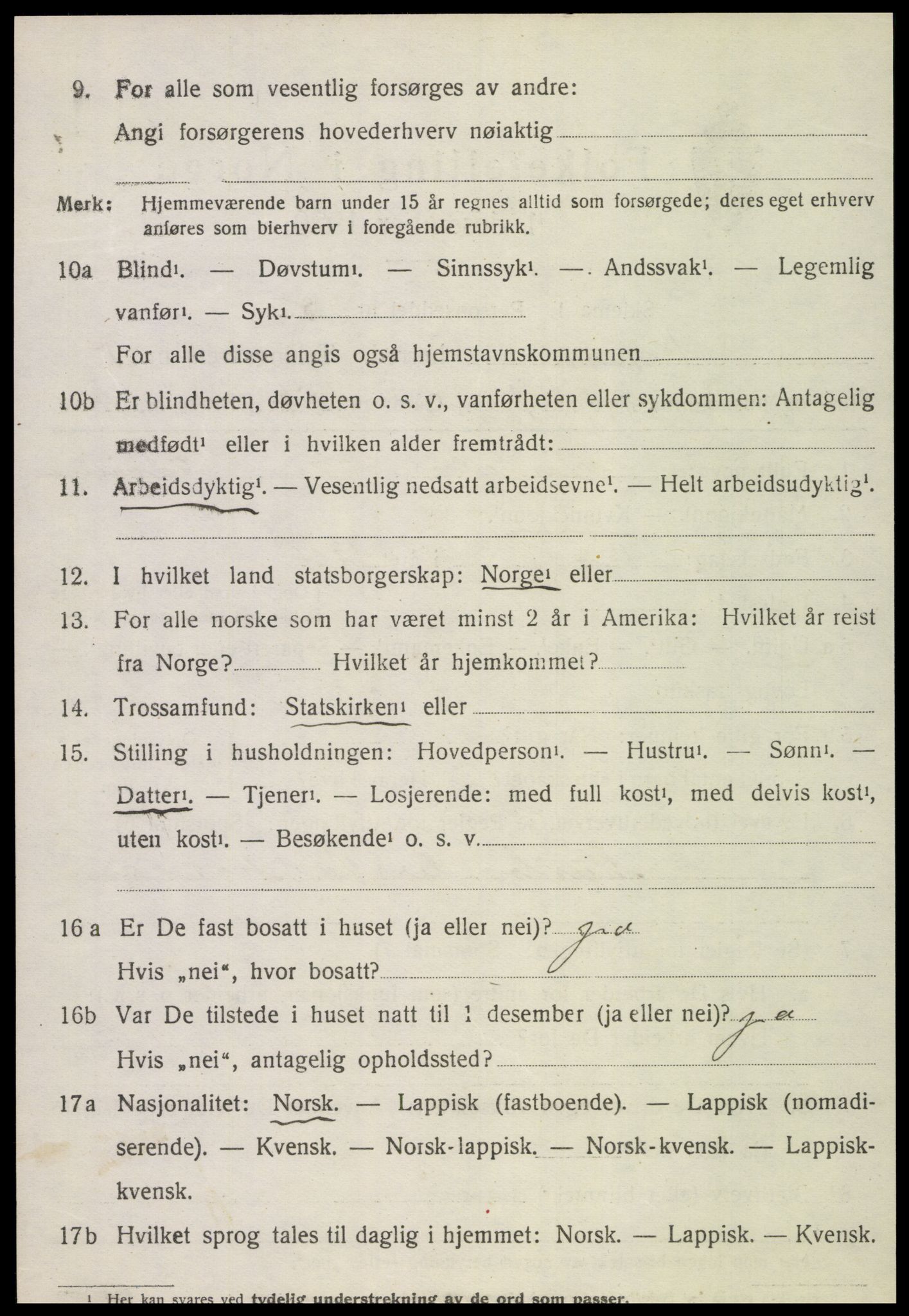 SAT, 1920 census for Vikna, 1920, p. 5490