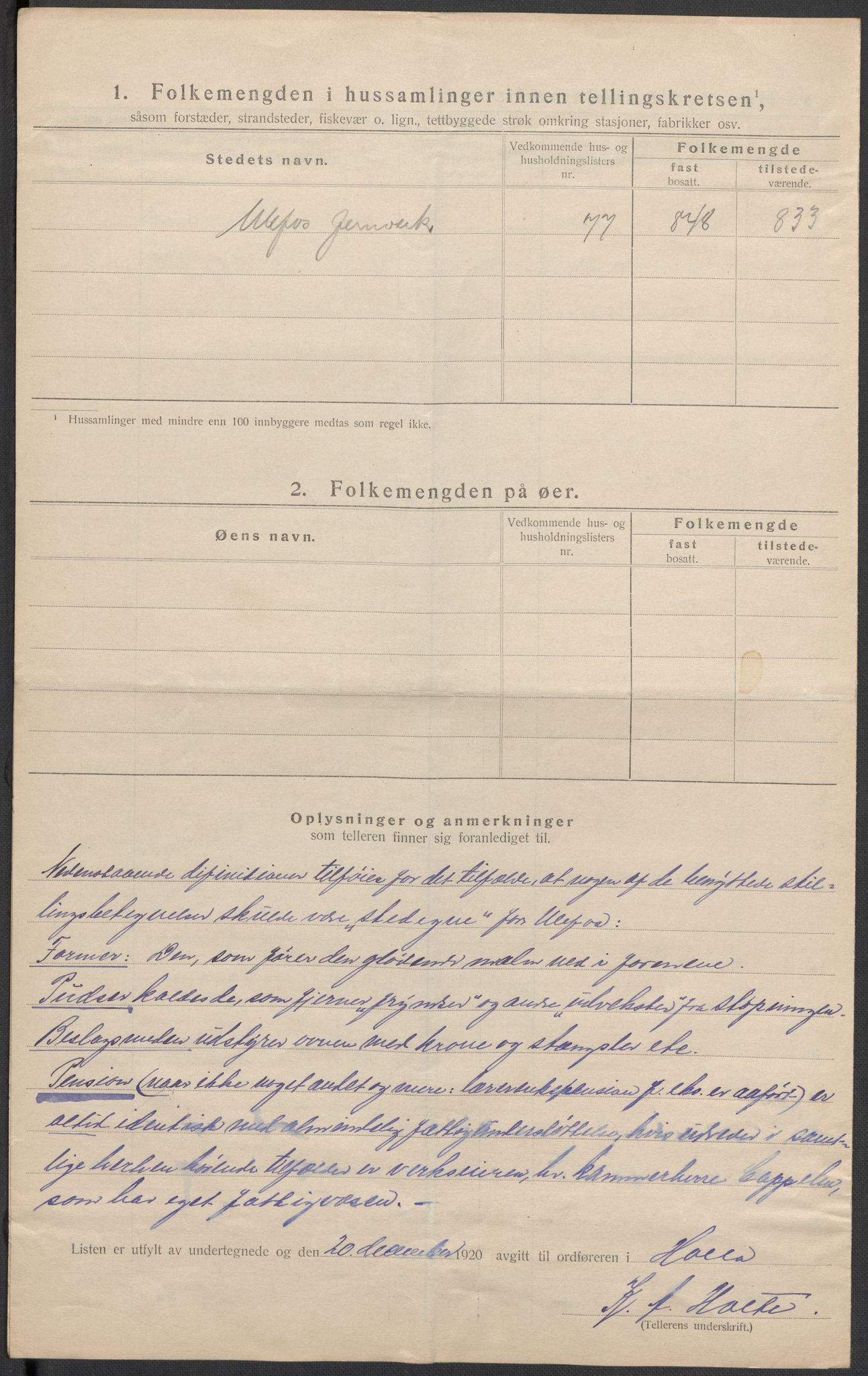 SAKO, 1920 census for Holla, 1920, p. 18