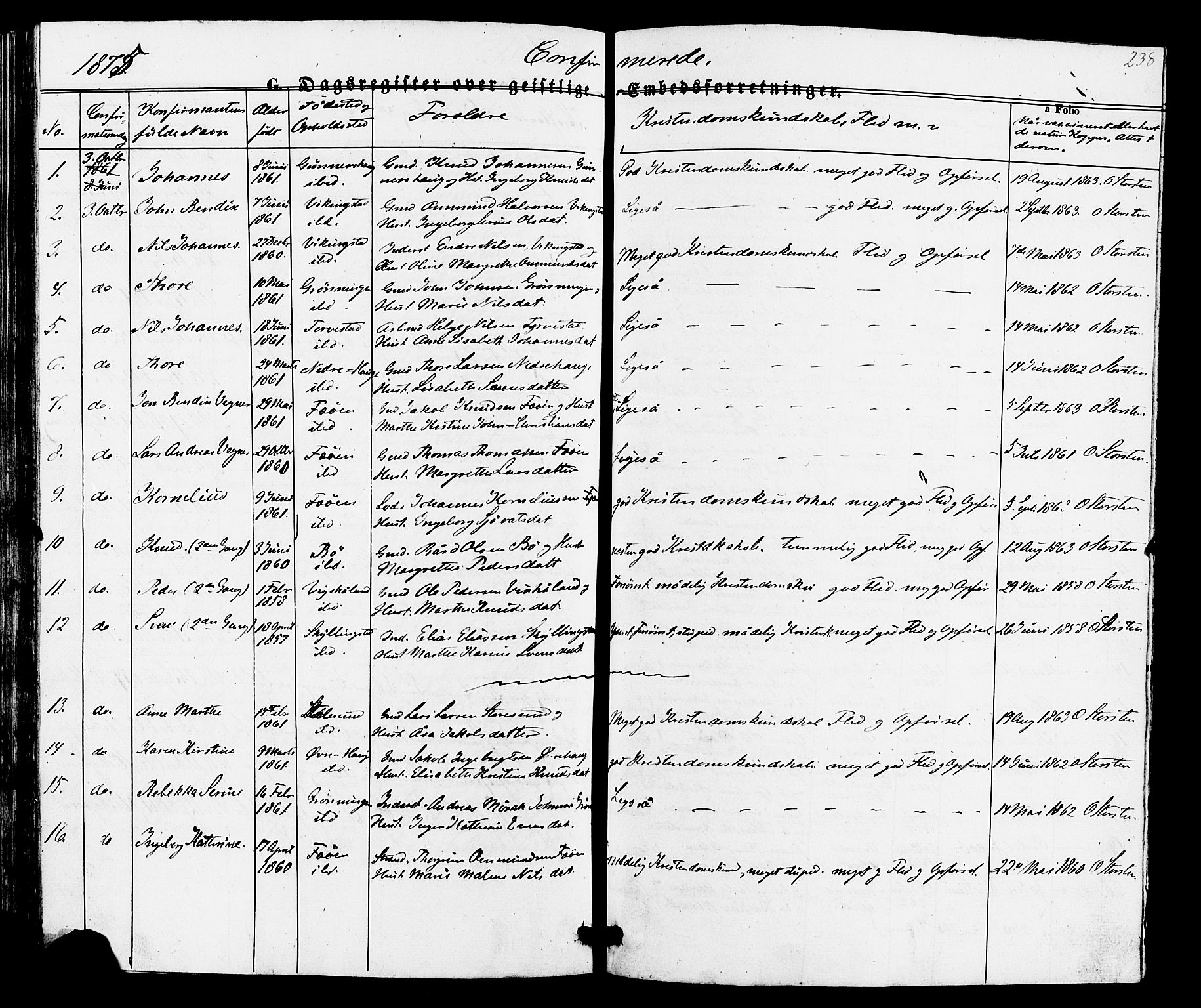 Torvastad sokneprestkontor, AV/SAST-A -101857/H/Ha/Haa/L0010: Parish register (official) no. A 10, 1857-1878, p. 238