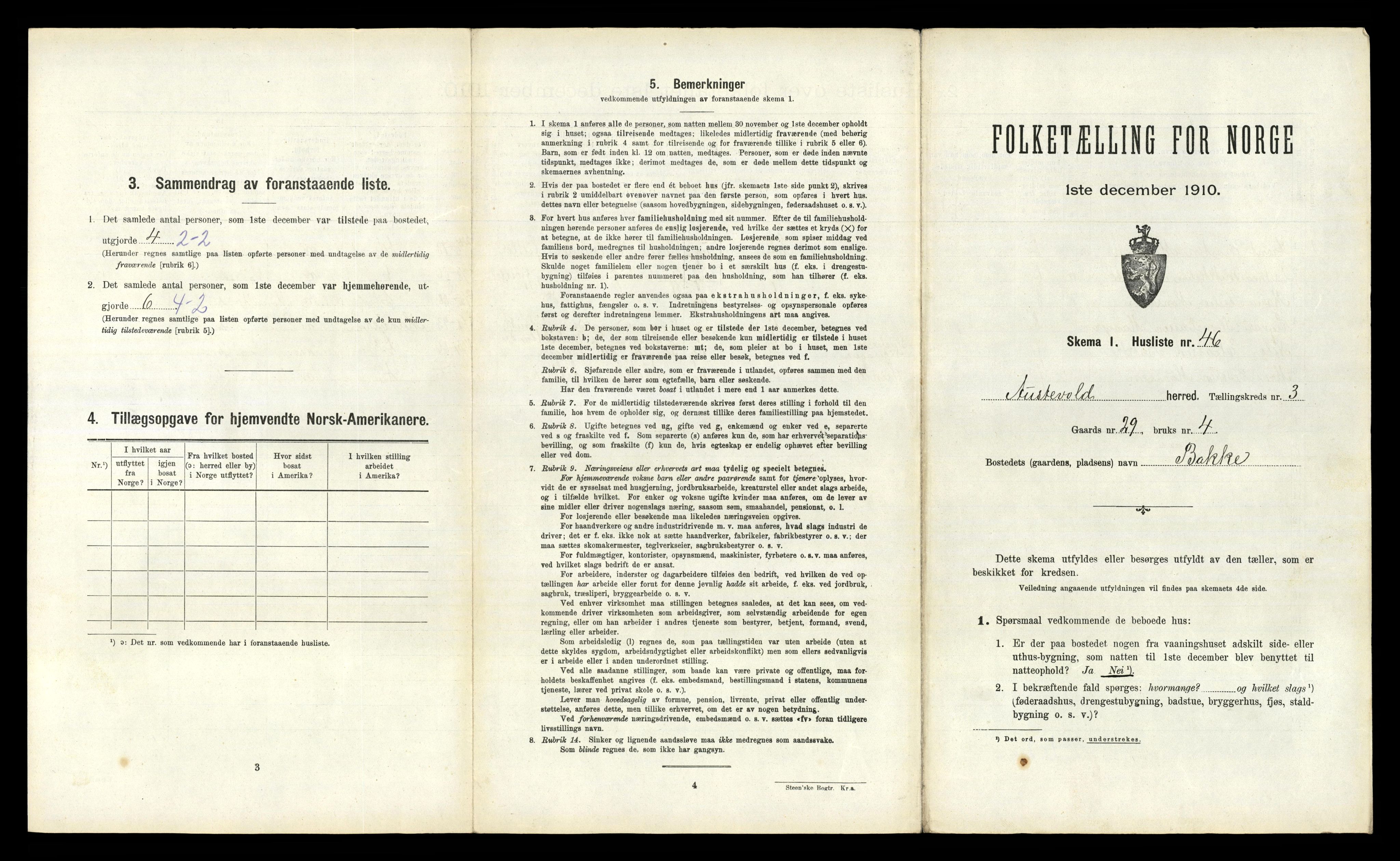 RA, 1910 census for Austevoll, 1910, p. 364