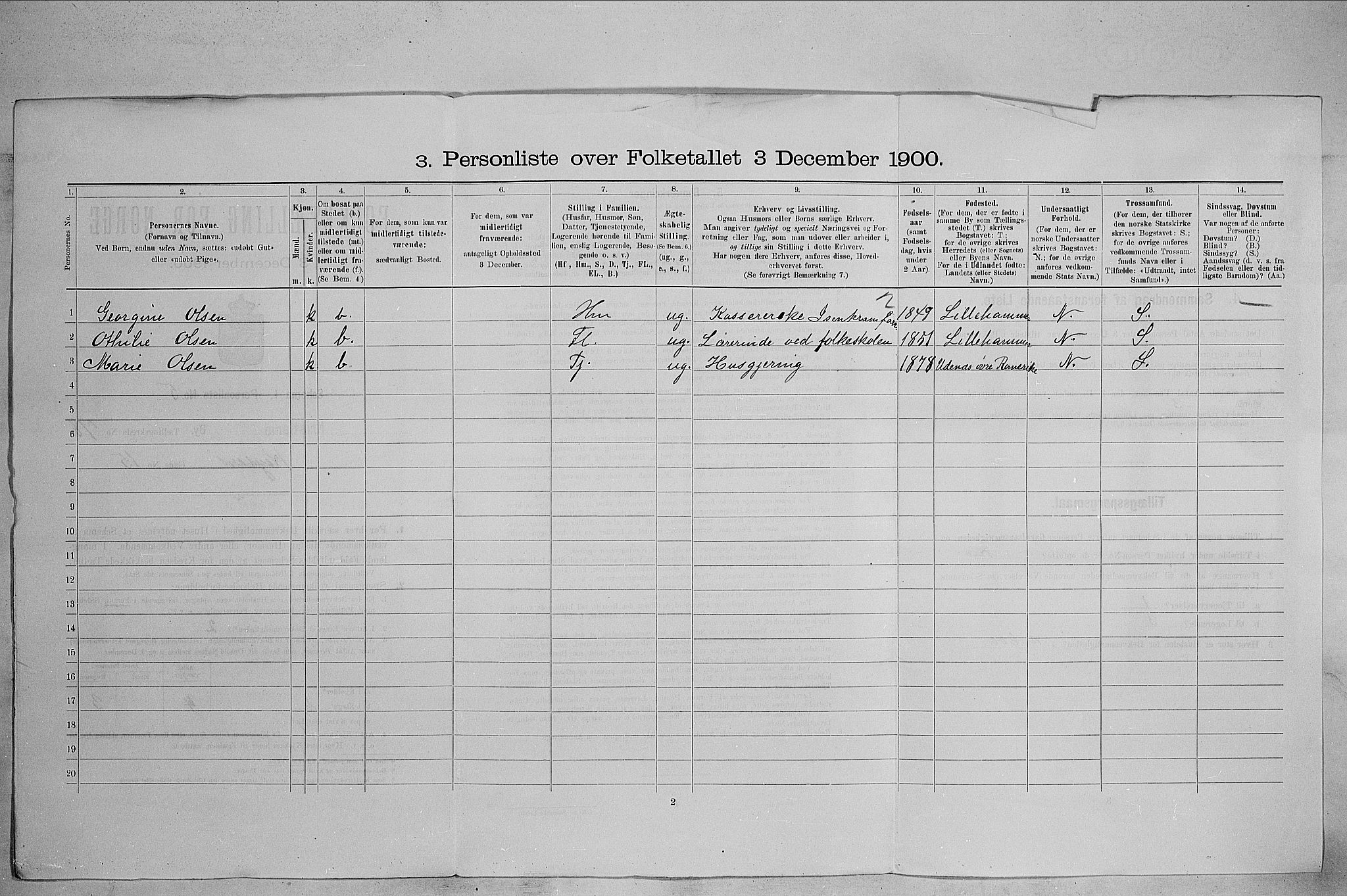 SAO, 1900 census for Kristiania, 1900, p. 45403