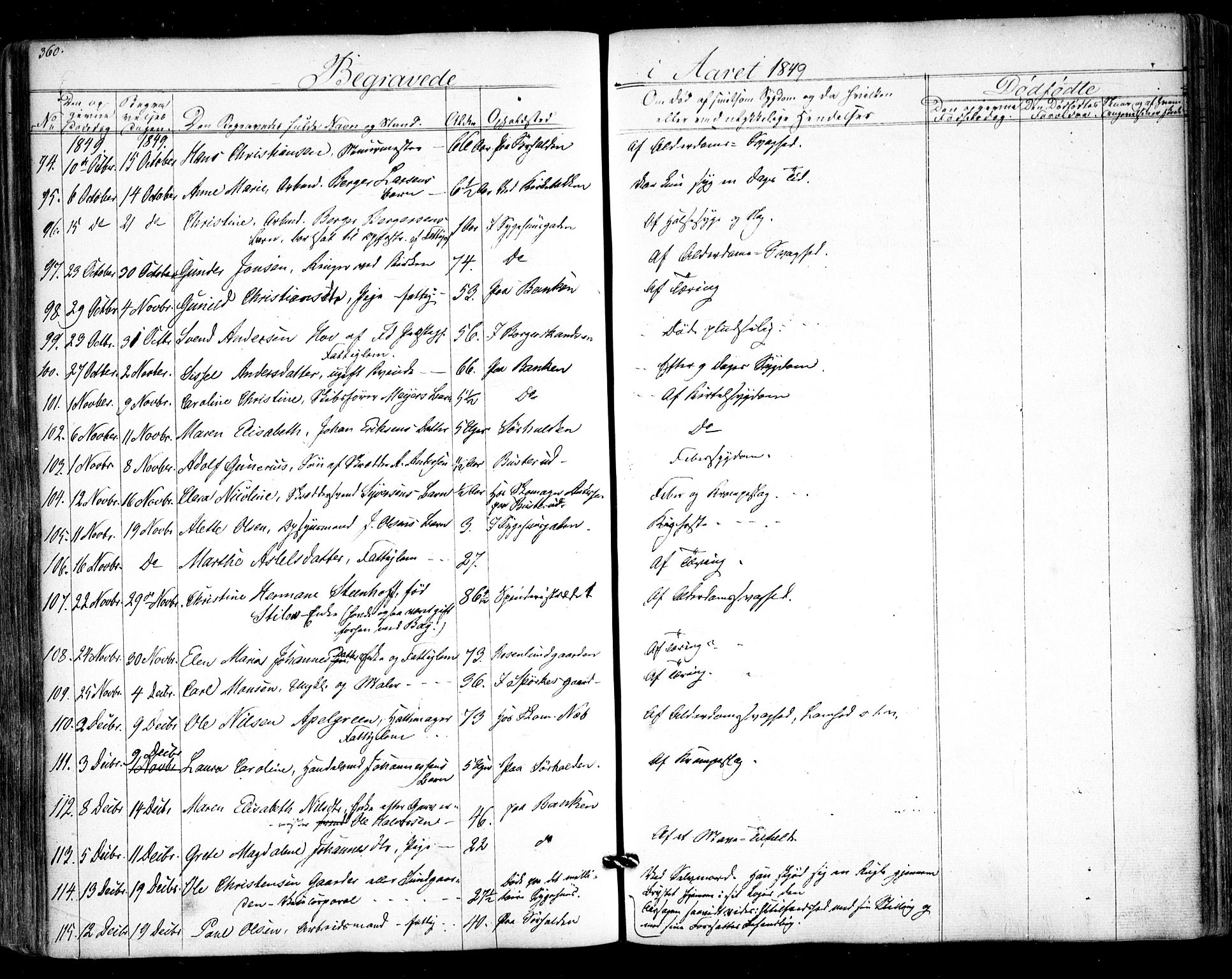 Halden prestekontor Kirkebøker, AV/SAO-A-10909/F/Fa/L0006: Parish register (official) no. I 6, 1845-1856, p. 360