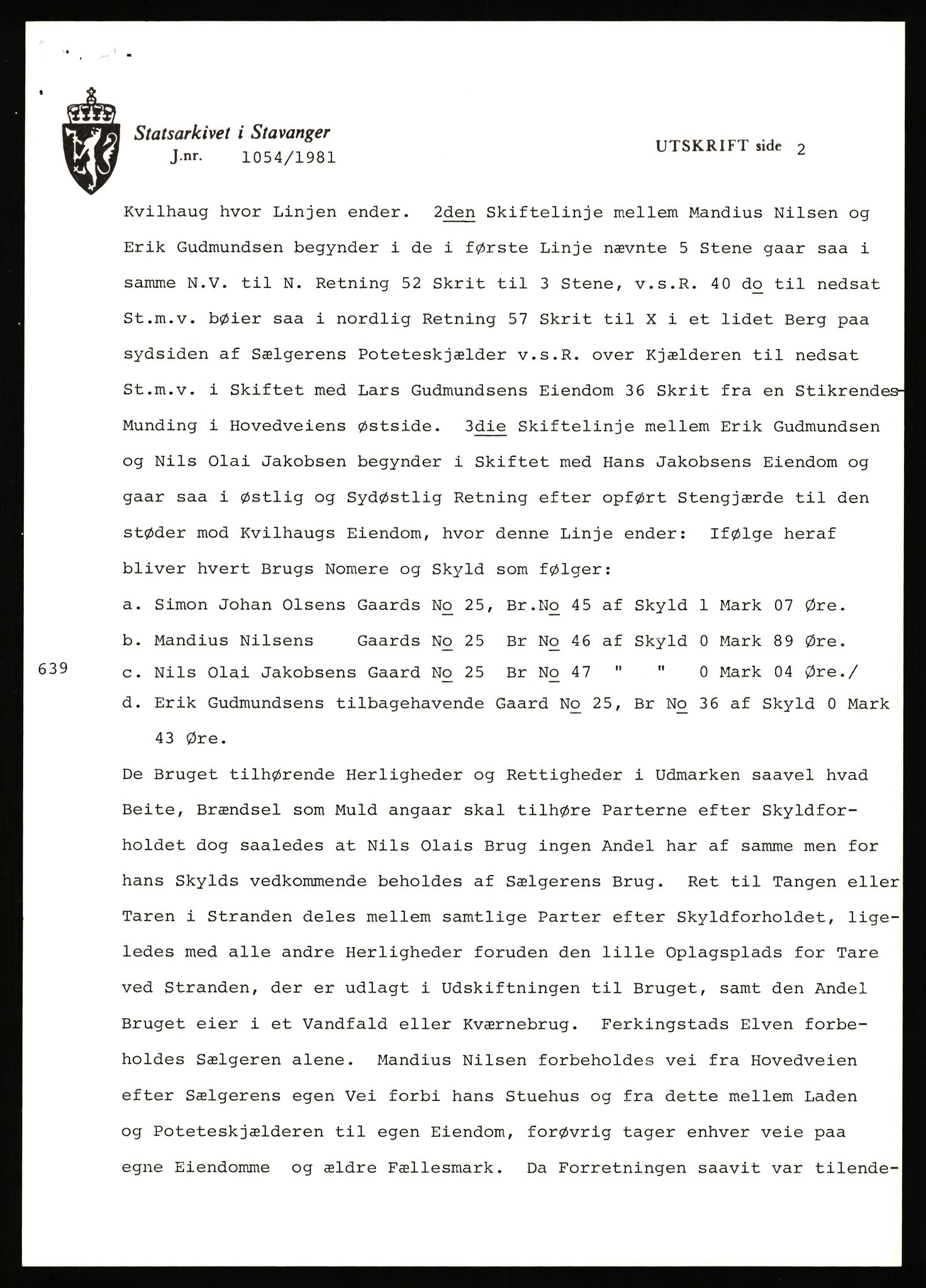 Statsarkivet i Stavanger, AV/SAST-A-101971/03/Y/Yj/L0052: Avskrifter sortert etter gårdsnavn: Landråk  - Leidland, 1750-1930, p. 228