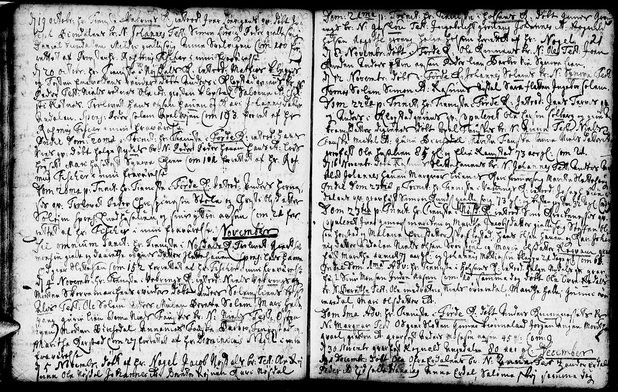 Førde sokneprestembete, SAB/A-79901/H/Haa/Haaa/L0002: Parish register (official) no. A 2, 1728-1748, p. 21