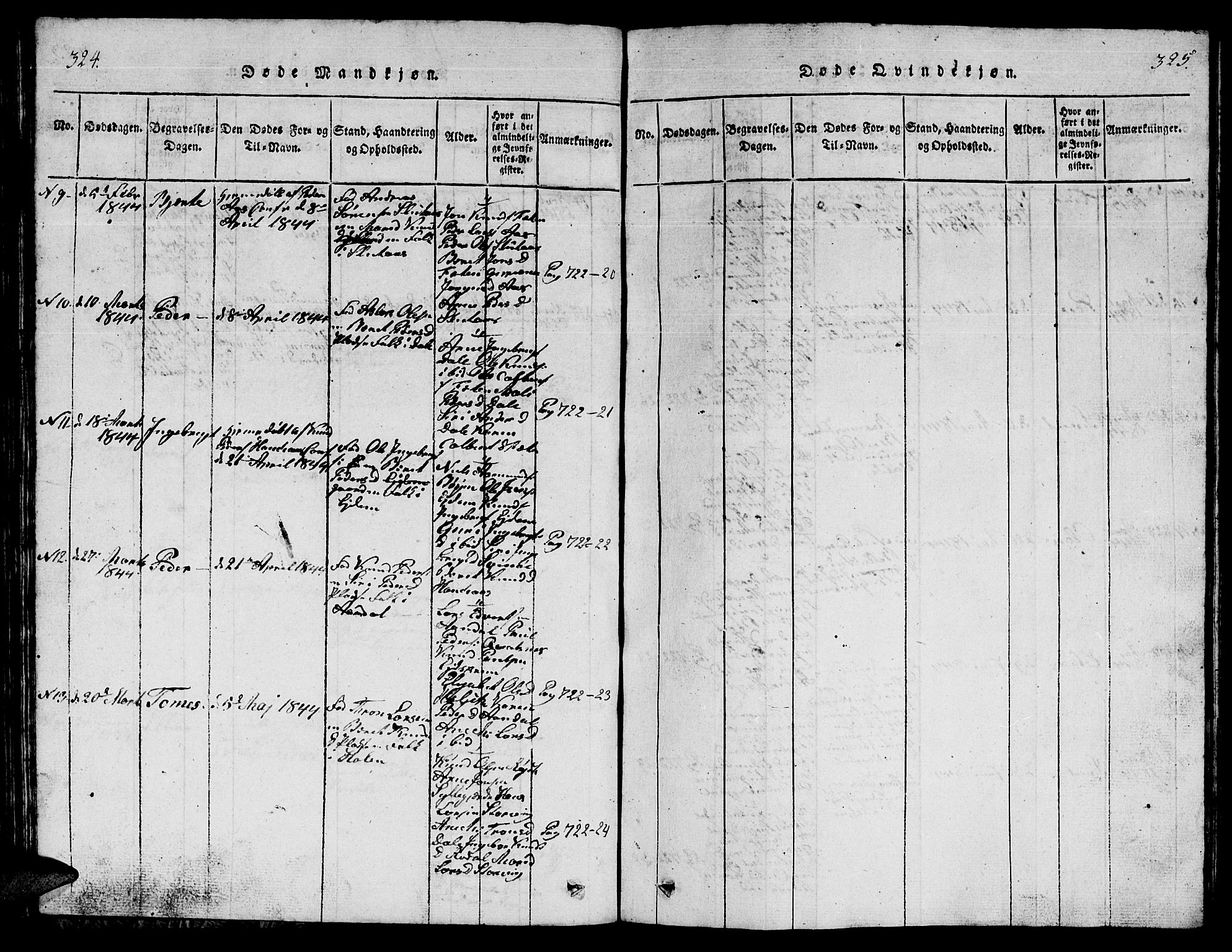 Ministerialprotokoller, klokkerbøker og fødselsregistre - Møre og Romsdal, AV/SAT-A-1454/565/L0752: Parish register (copy) no. 565C01, 1817-1844, p. 324-325