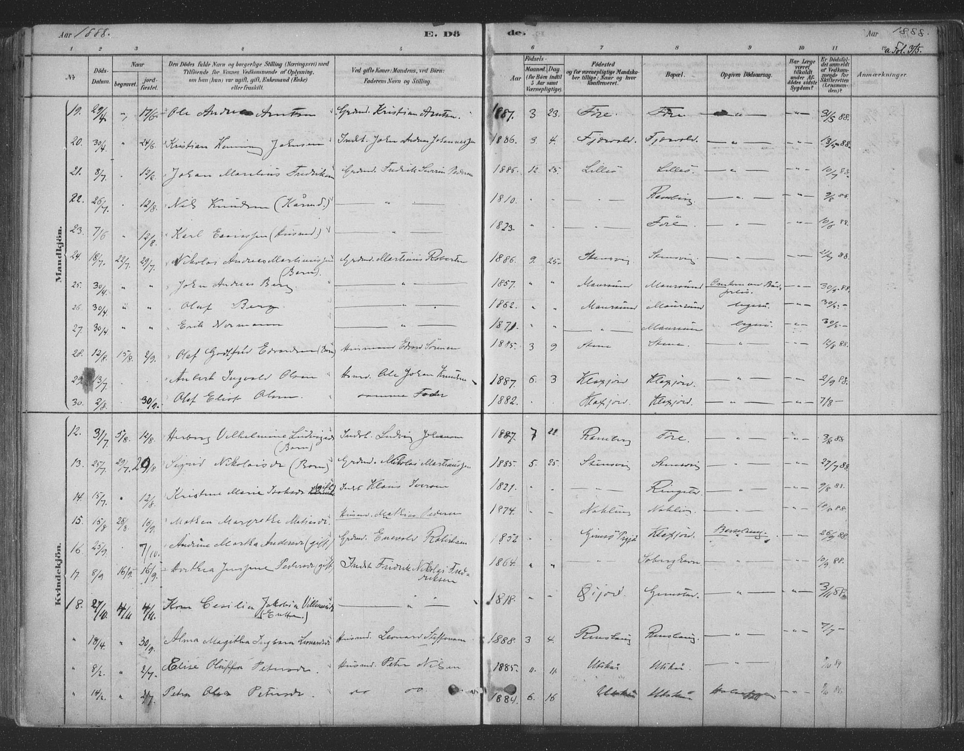 Ministerialprotokoller, klokkerbøker og fødselsregistre - Nordland, SAT/A-1459/891/L1302: Parish register (official) no. 891A07, 1878-1895, p. 375
