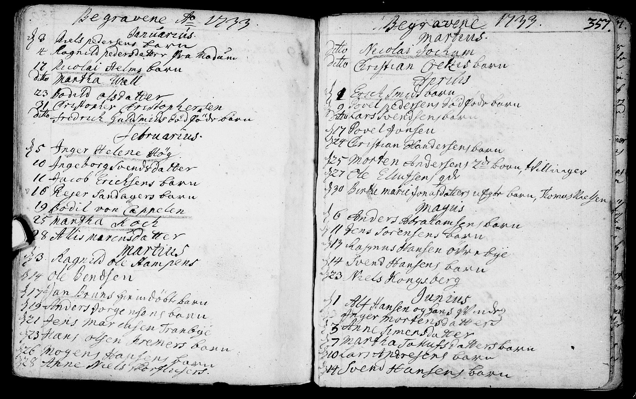 Bragernes kirkebøker, SAKO/A-6/F/Fa/L0003: Parish register (official) no. I 3, 1706-1734, p. 357