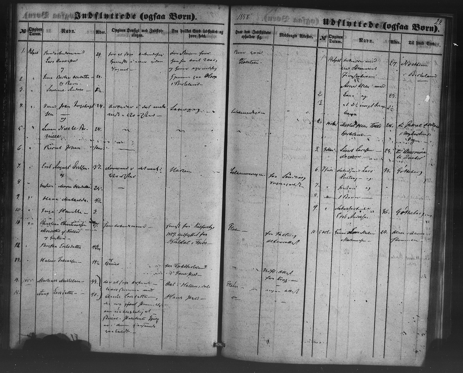 St. Jørgens hospital og Årstad sokneprestembete, SAB/A-99934: Parish register (official) no. A 12, 1856-1874, p. 24