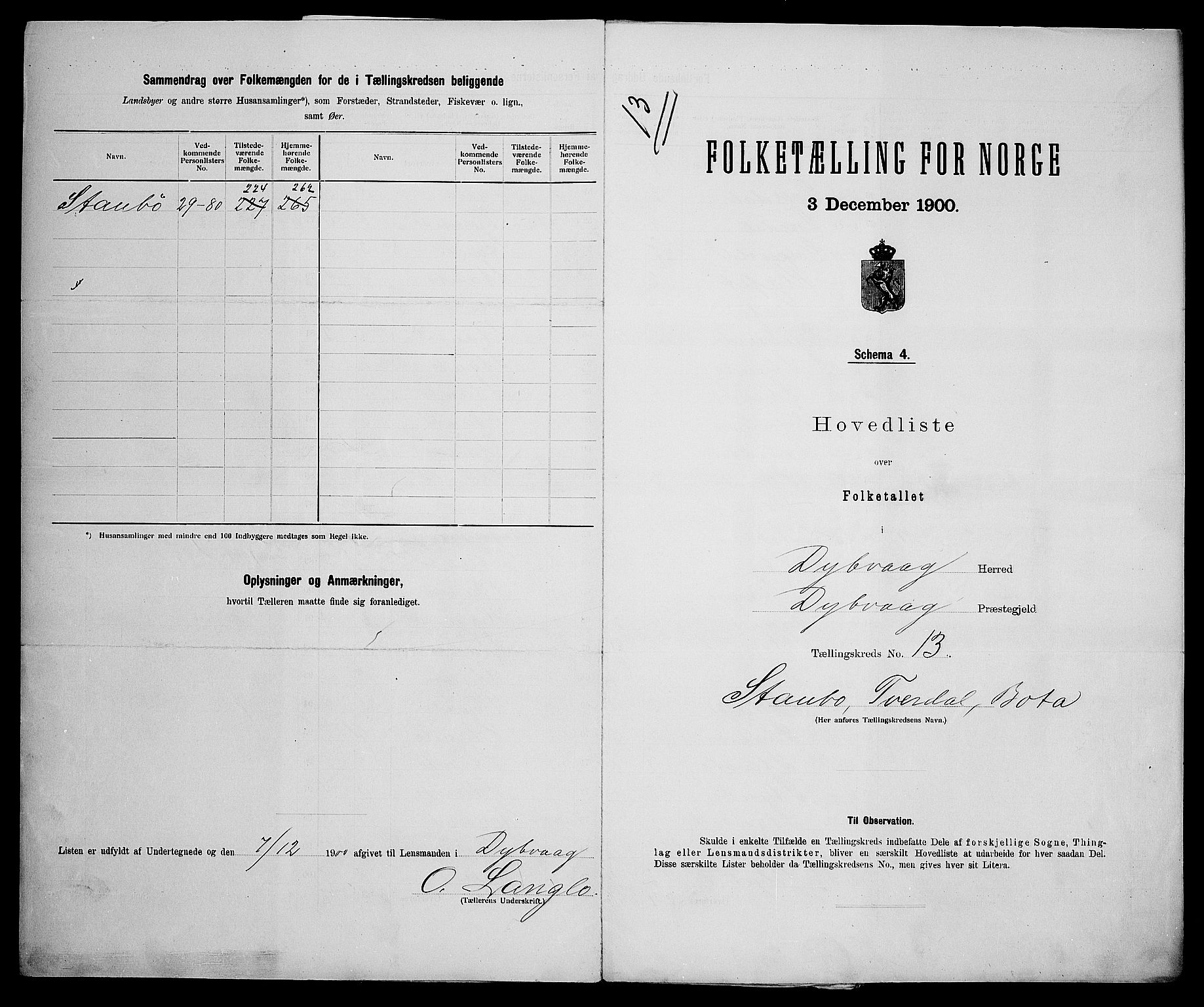 SAK, 1900 census for Dypvåg, 1900, p. 49