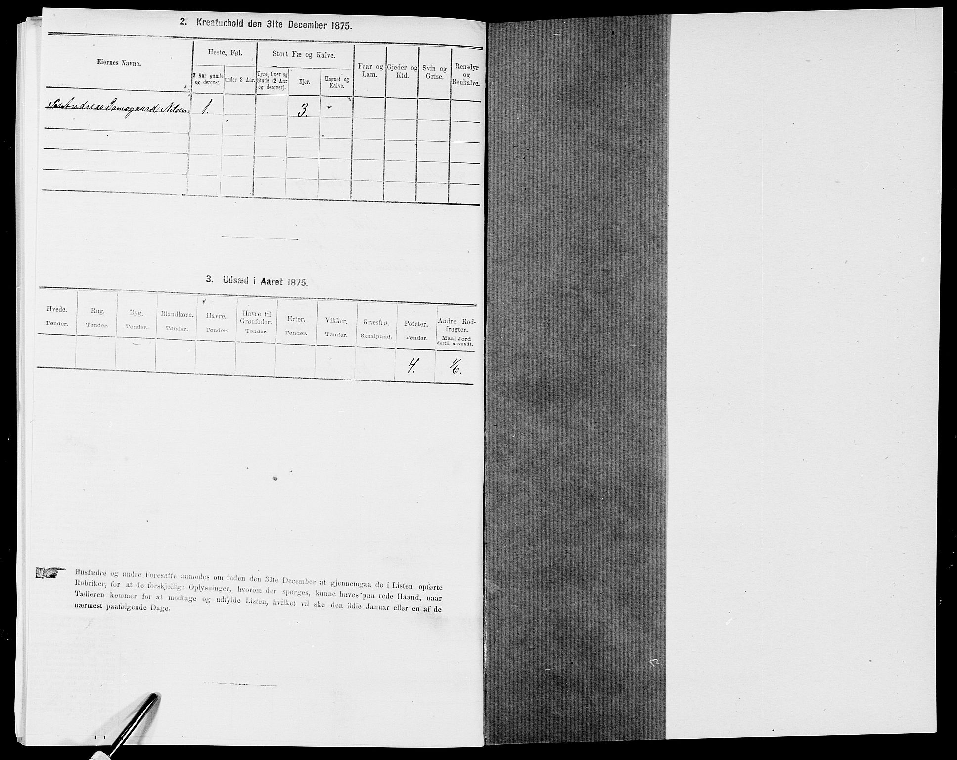 SAK, 1875 census for 0915P Dypvåg, 1875, p. 1107