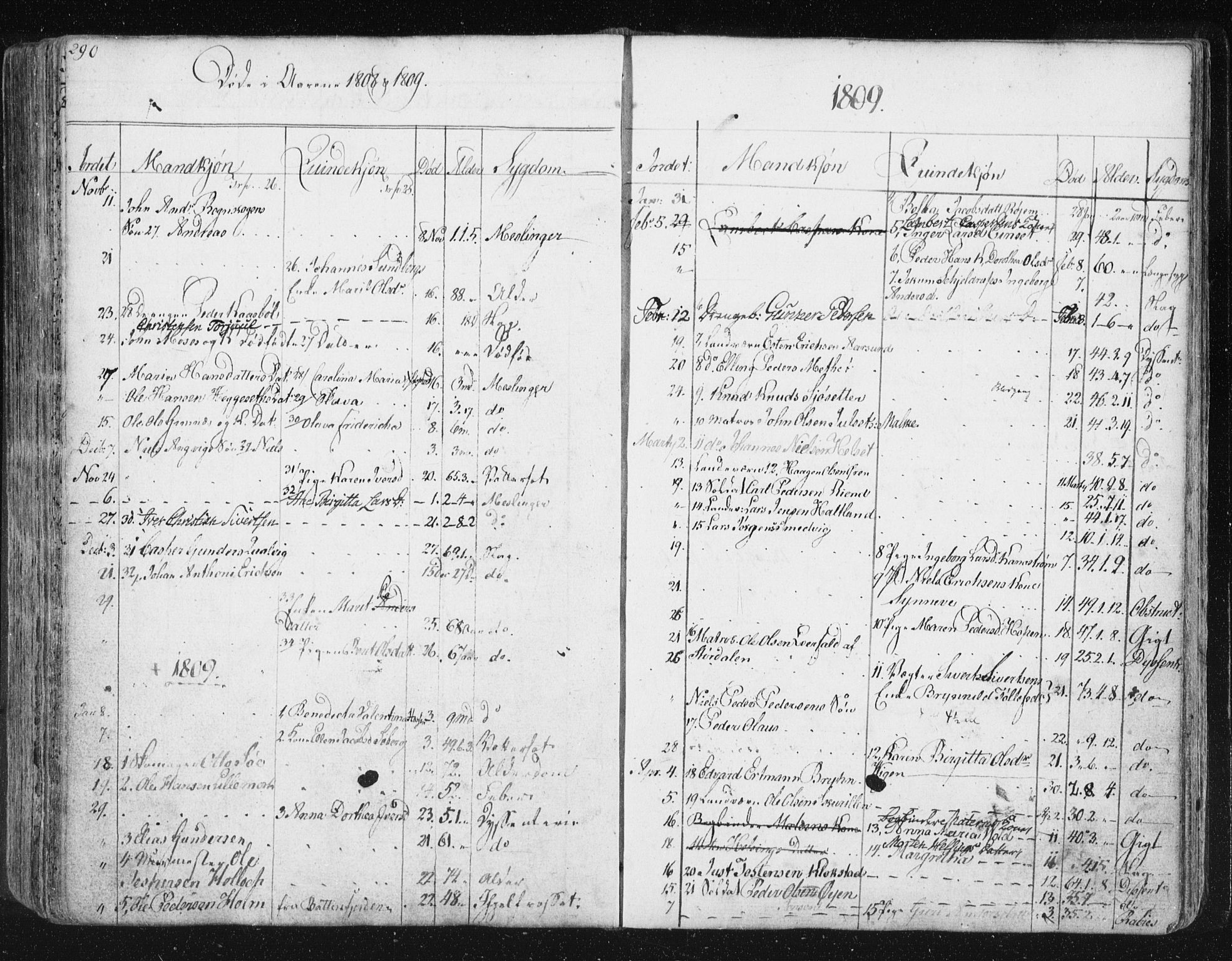Ministerialprotokoller, klokkerbøker og fødselsregistre - Møre og Romsdal, SAT/A-1454/572/L0841: Parish register (official) no. 572A04, 1784-1819, p. 290