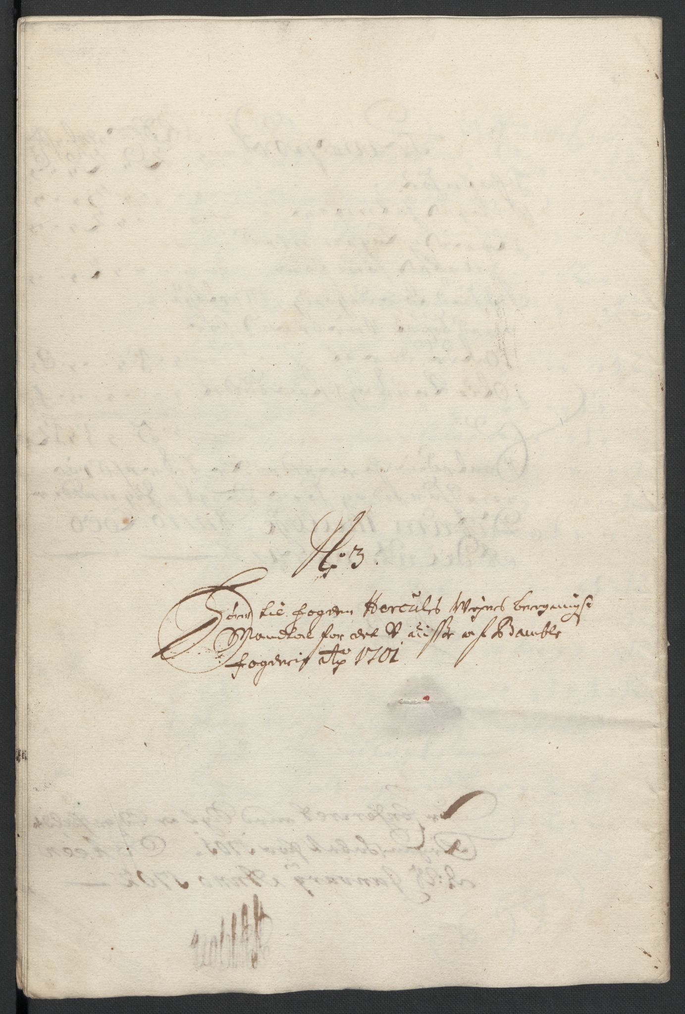 Rentekammeret inntil 1814, Reviderte regnskaper, Fogderegnskap, AV/RA-EA-4092/R36/L2105: Fogderegnskap Øvre og Nedre Telemark og Bamble, 1701, p. 178