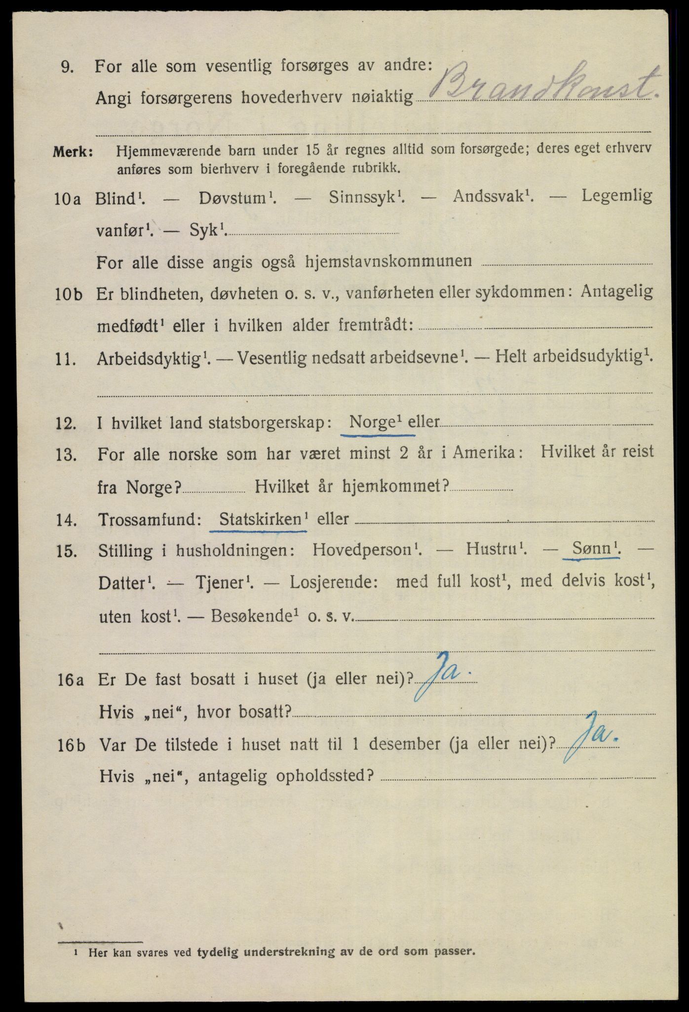 SAKO, 1920 census for Kongsberg, 1920, p. 11123