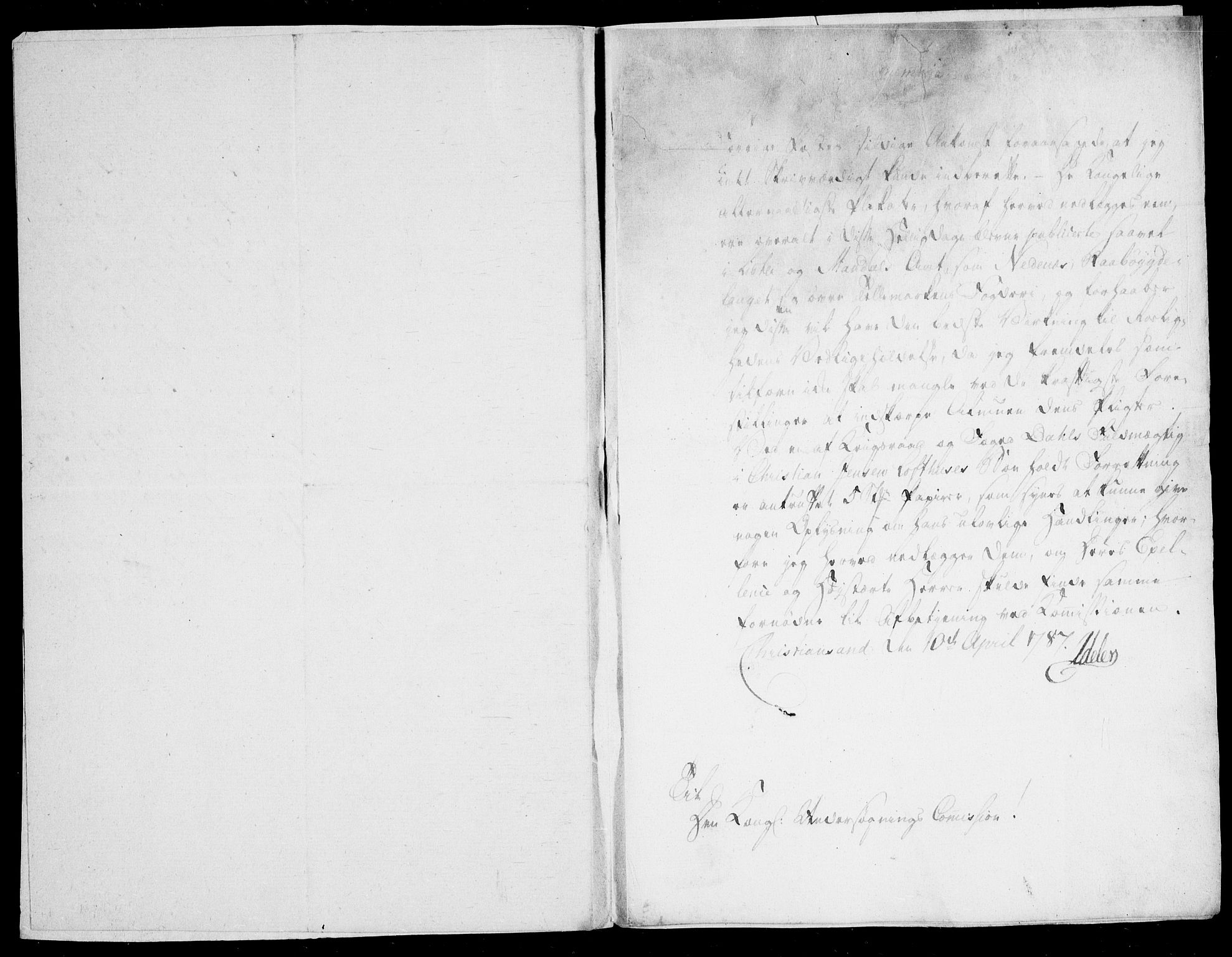 Danske Kanselli, Skapsaker, AV/RA-EA-4061/F/L0097: Skap 16, pakke 7 III, 1787, p. 33