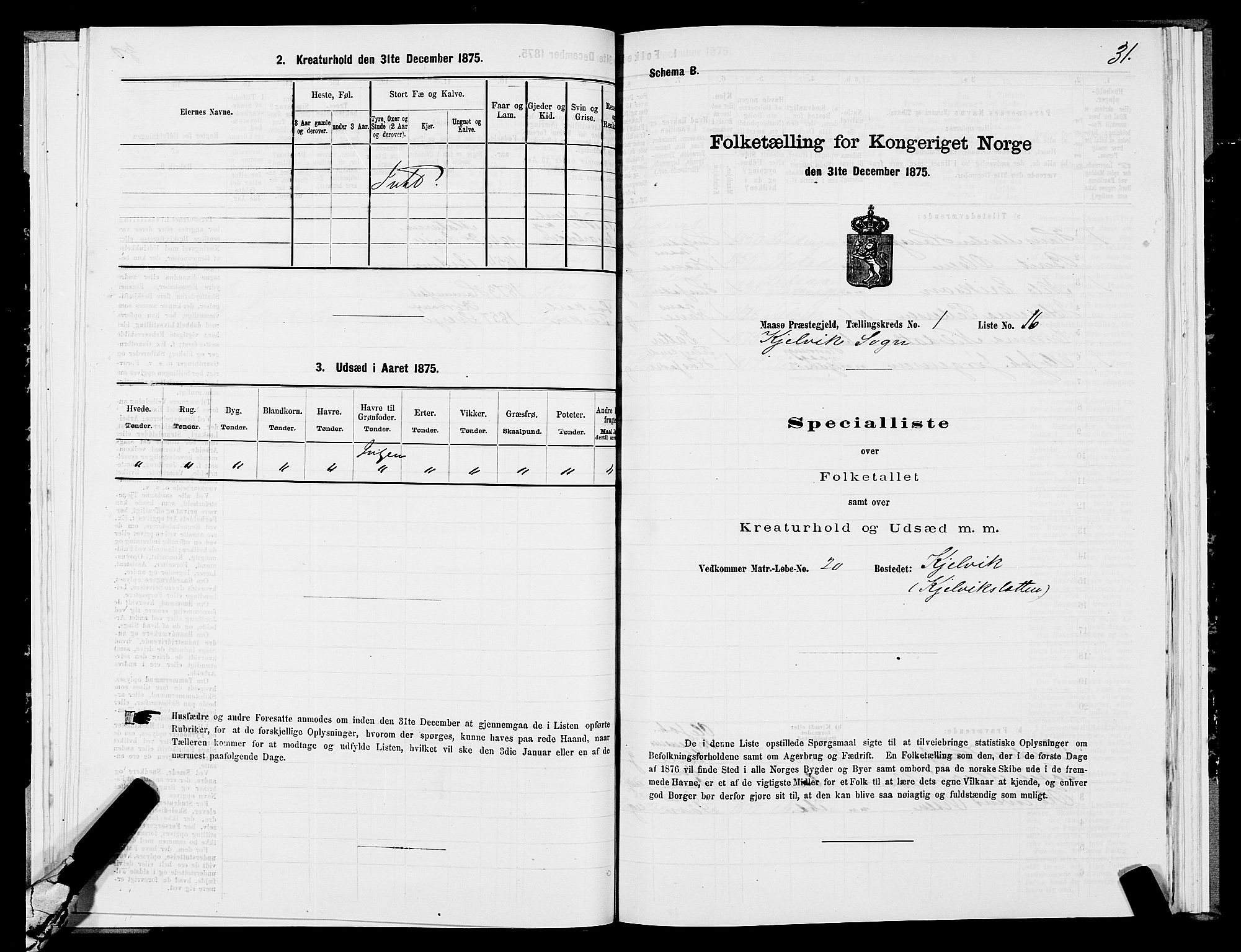 SATØ, 1875 census for 2018P Måsøy, 1875, p. 2031