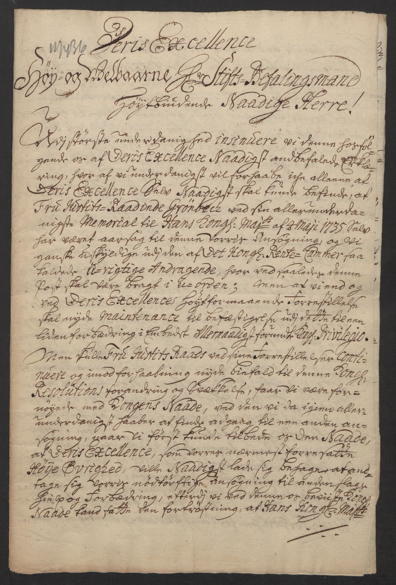 Stattholderembetet 1572-1771, AV/RA-EA-2870/Ef/L0108: Brev fra embetsmenn og andre, 1735-1736, p. 244