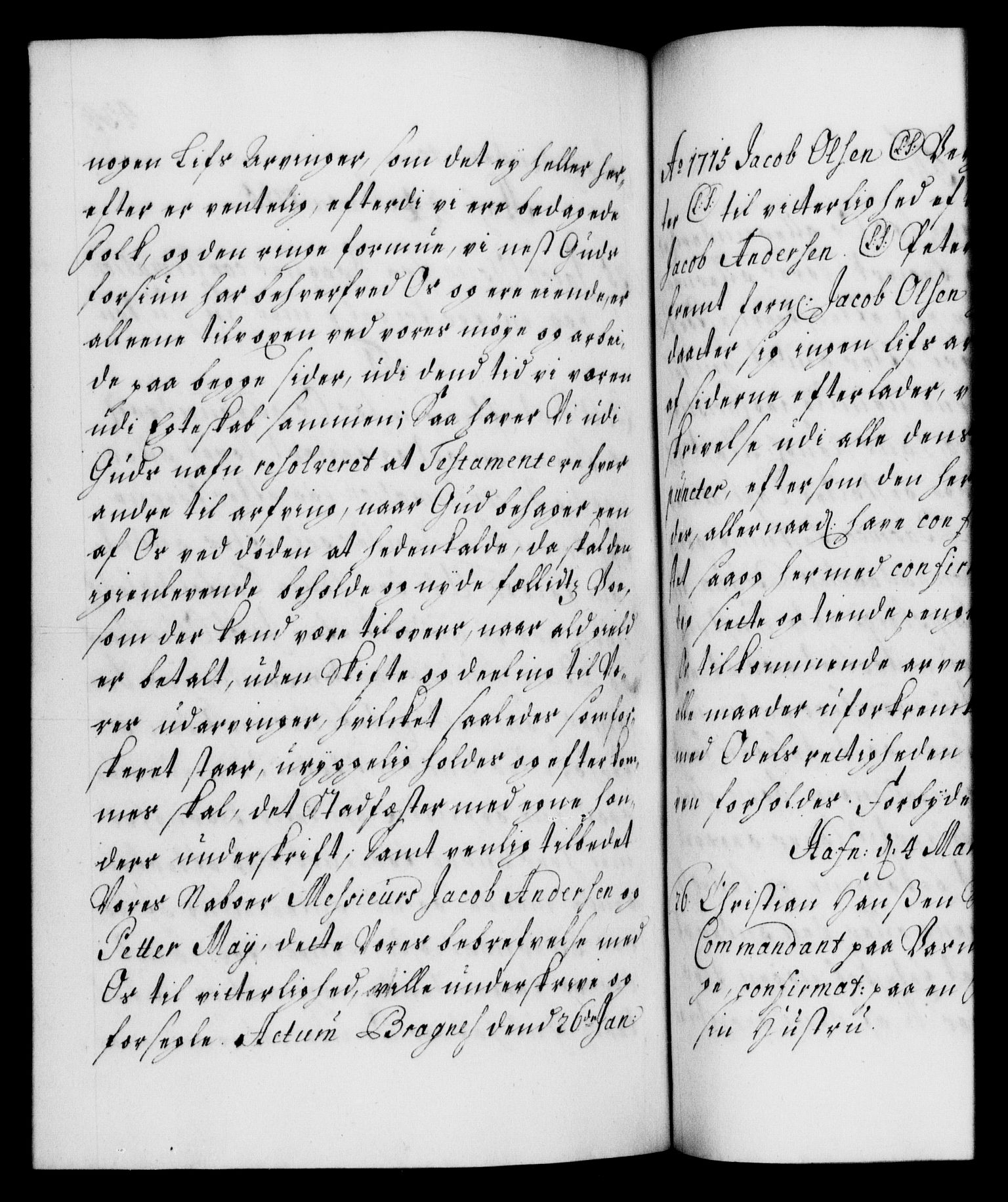 Danske Kanselli 1572-1799, AV/RA-EA-3023/F/Fc/Fca/Fcaa/L0021: Norske registre, 1712-1715, p. 434b