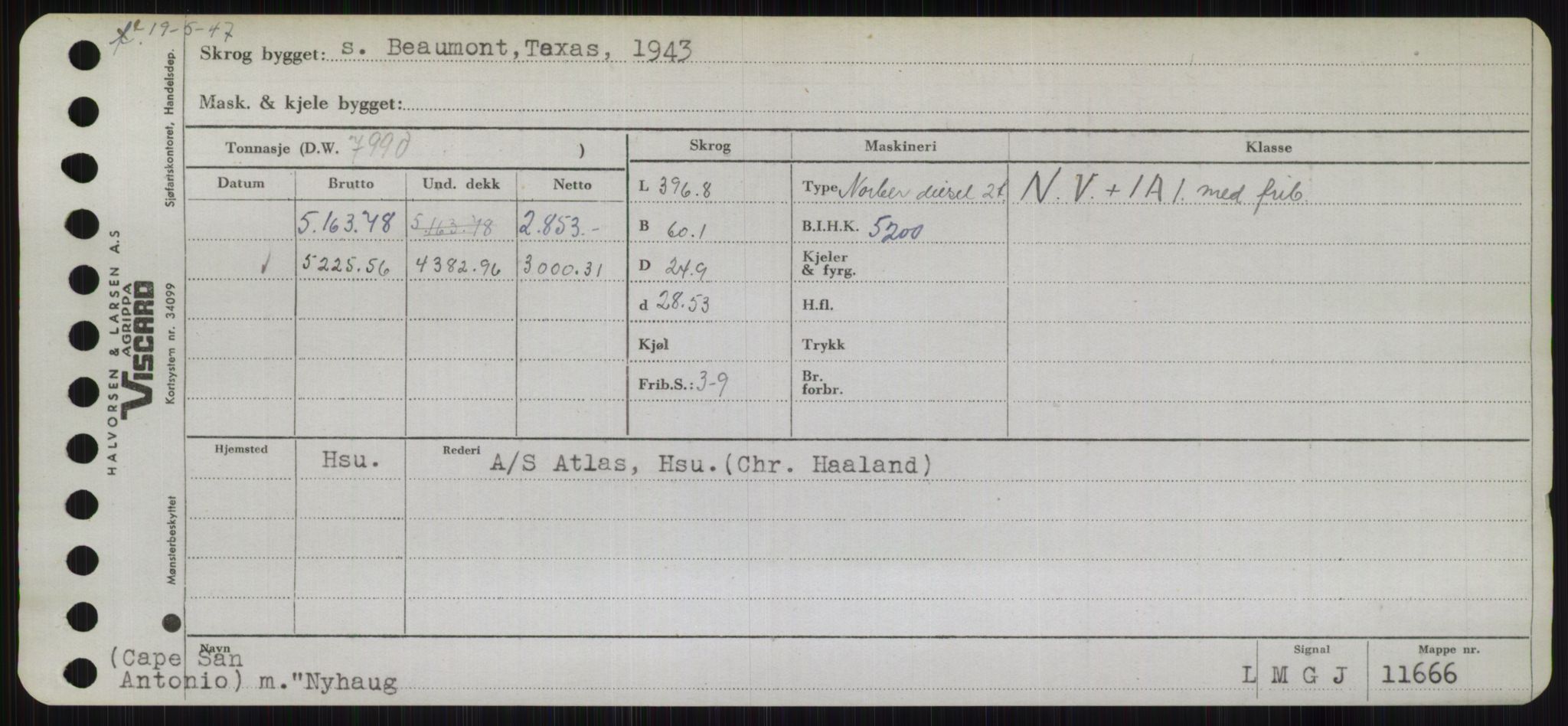 Sjøfartsdirektoratet med forløpere, Skipsmålingen, AV/RA-S-1627/H/Hb/L0003: Fartøy, I-N, p. 483