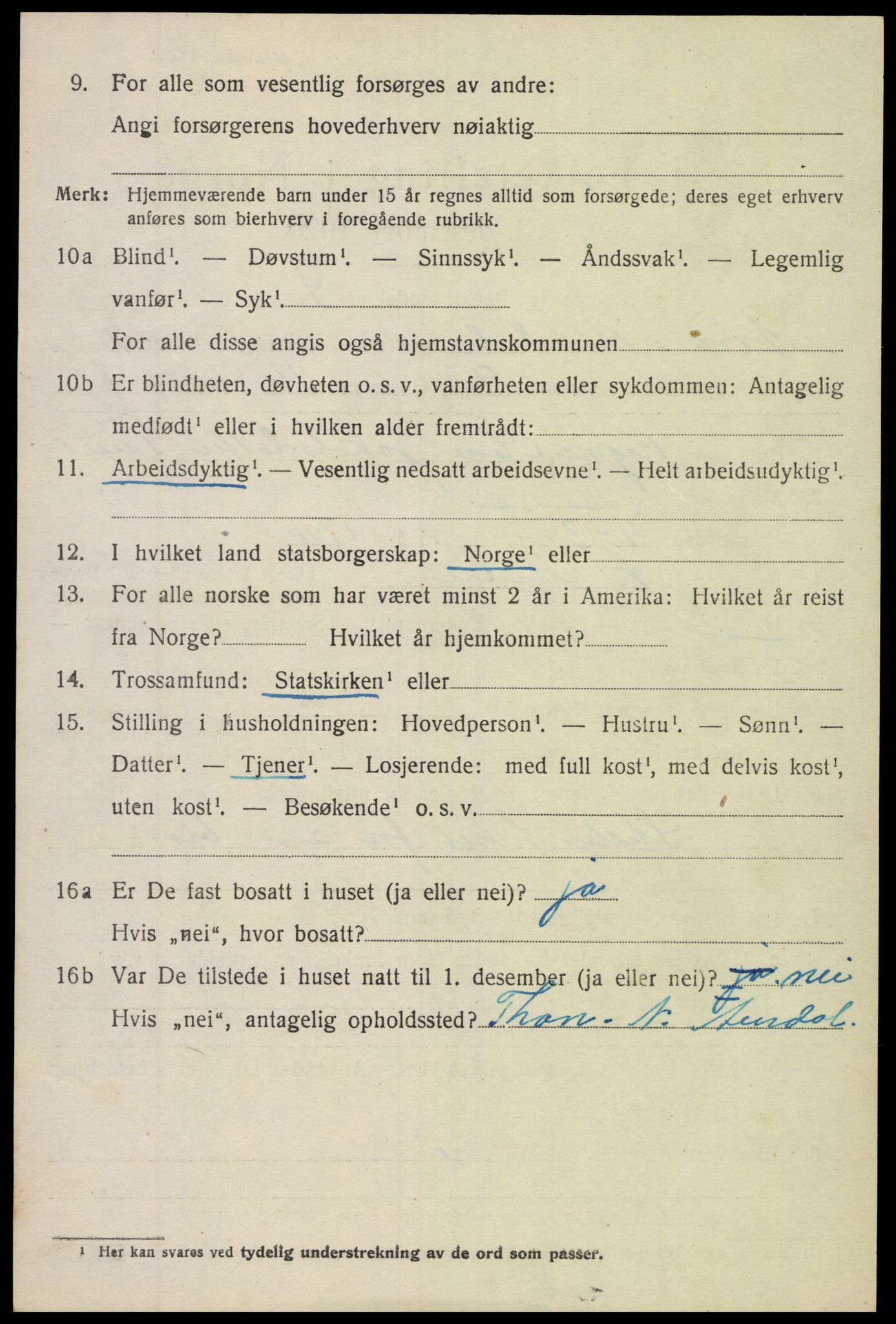 SAH, 1920 census for Nord-Aurdal, 1920, p. 3197