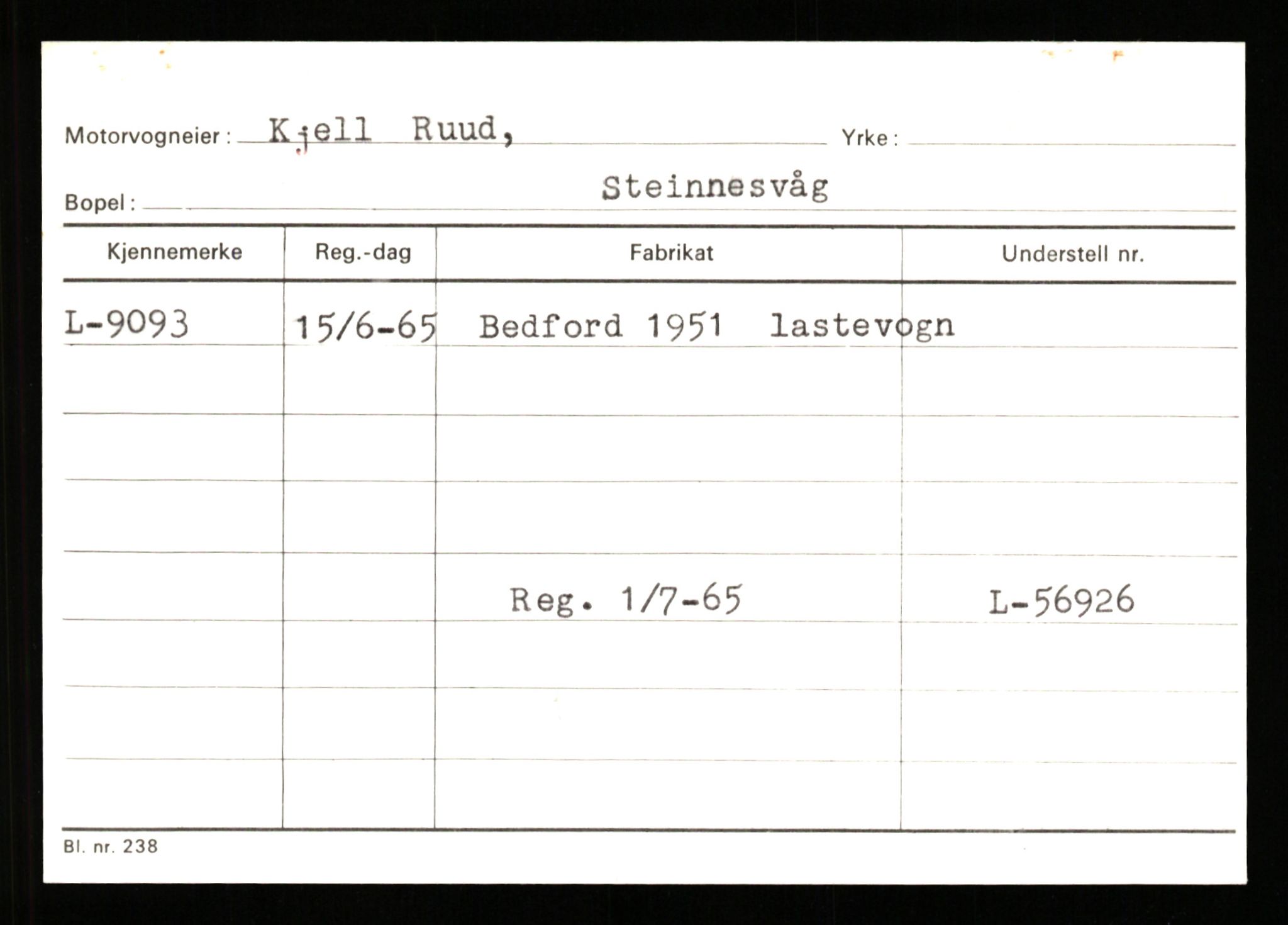 Stavanger trafikkstasjon, SAST/A-101942/0/G/L0002: Registreringsnummer: 5791 - 10405, 1930-1971, p. 2191