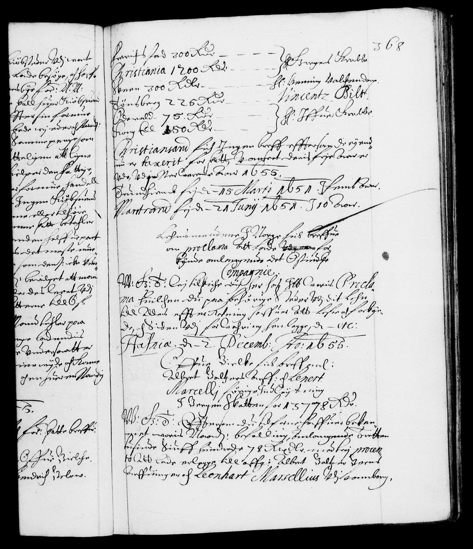 Danske Kanselli 1572-1799, AV/RA-EA-3023/F/Fc/Fca/Fcab/L0009: Norske tegnelser (mikrofilm), 1653-1656, p. 368a