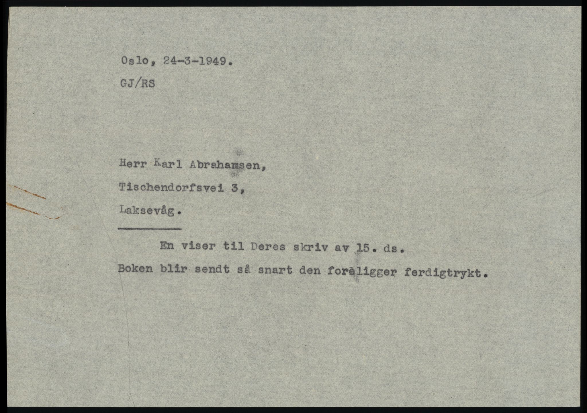 Sosialdepartementet, Våre Falne, AV/RA-S-1708/E/Ee/L0025: Personmapper: Abelsen 01 - Amundsen, H. 65, 1945-1951, p. 223