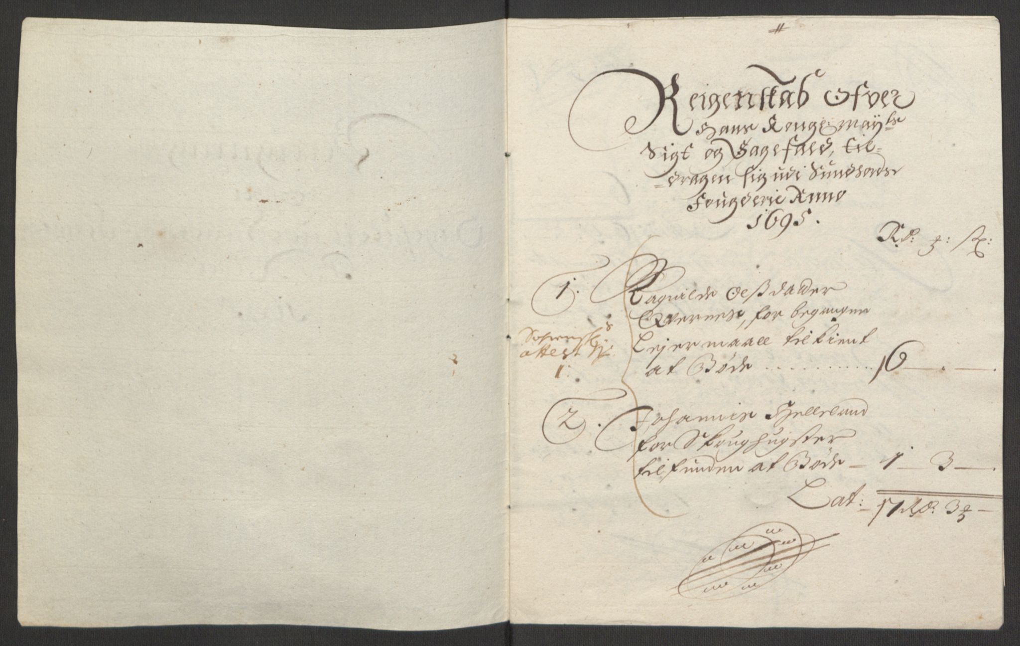 Rentekammeret inntil 1814, Reviderte regnskaper, Fogderegnskap, RA/EA-4092/R48/L2976: Fogderegnskap Sunnhordland og Hardanger, 1695-1696, p. 102