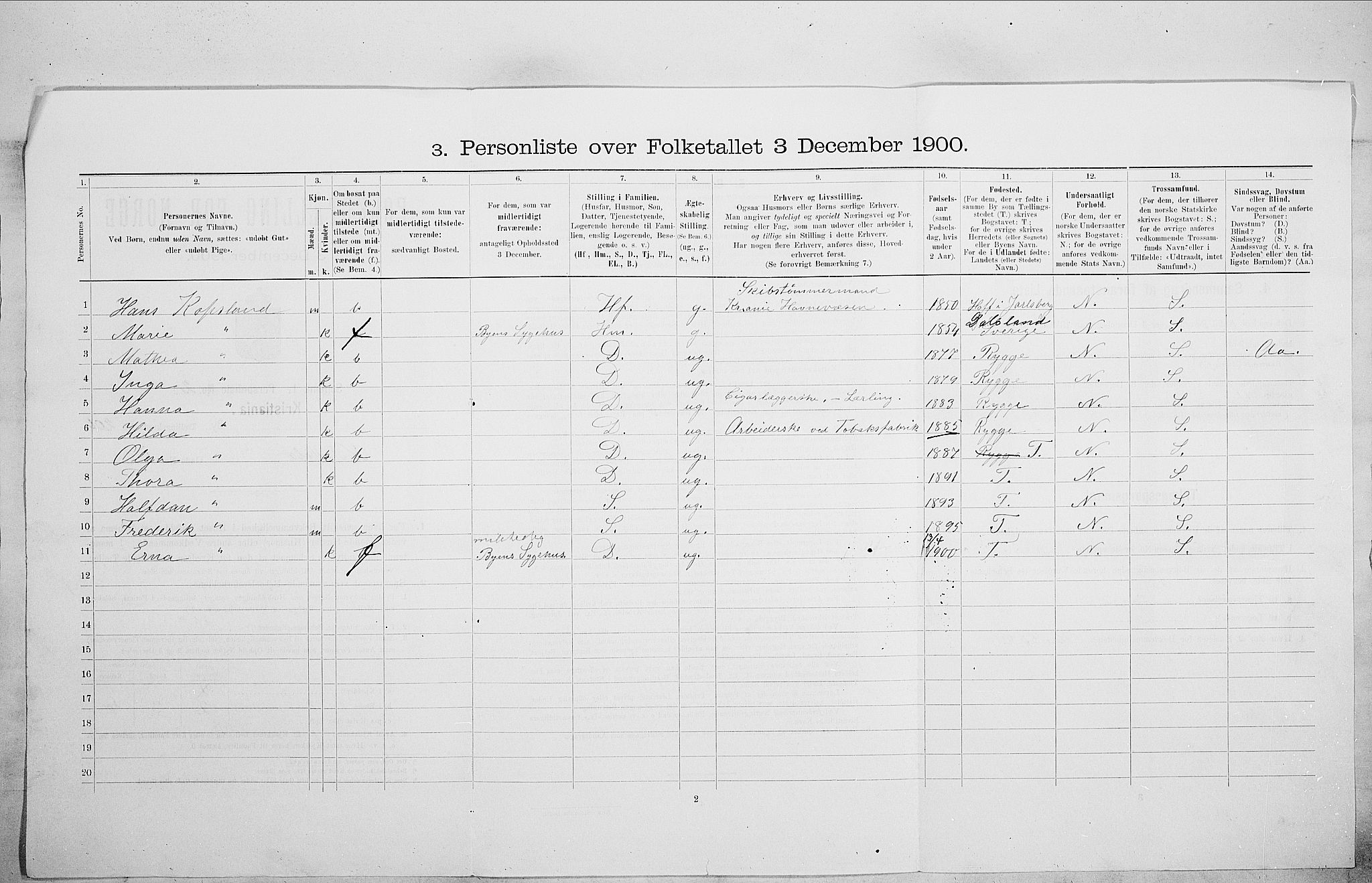 SAO, 1900 census for Kristiania, 1900, p. 64482