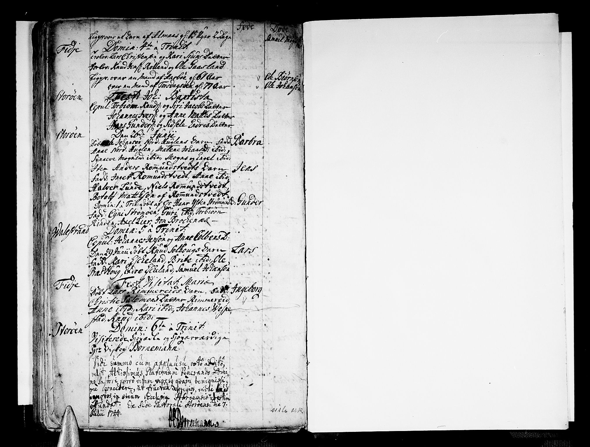 Stord sokneprestembete, AV/SAB-A-78201/H/Haa: Parish register (official) no. A 1, 1725-1744