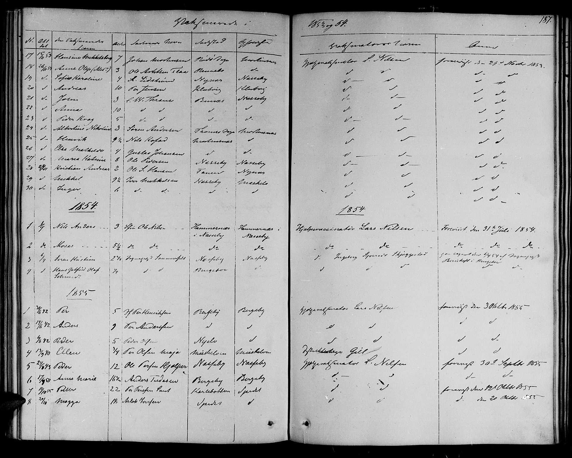 Nesseby sokneprestkontor, SATØ/S-1330/H/Ha/L0001kirke: Parish register (official) no. 1, 1838-1855, p. 187