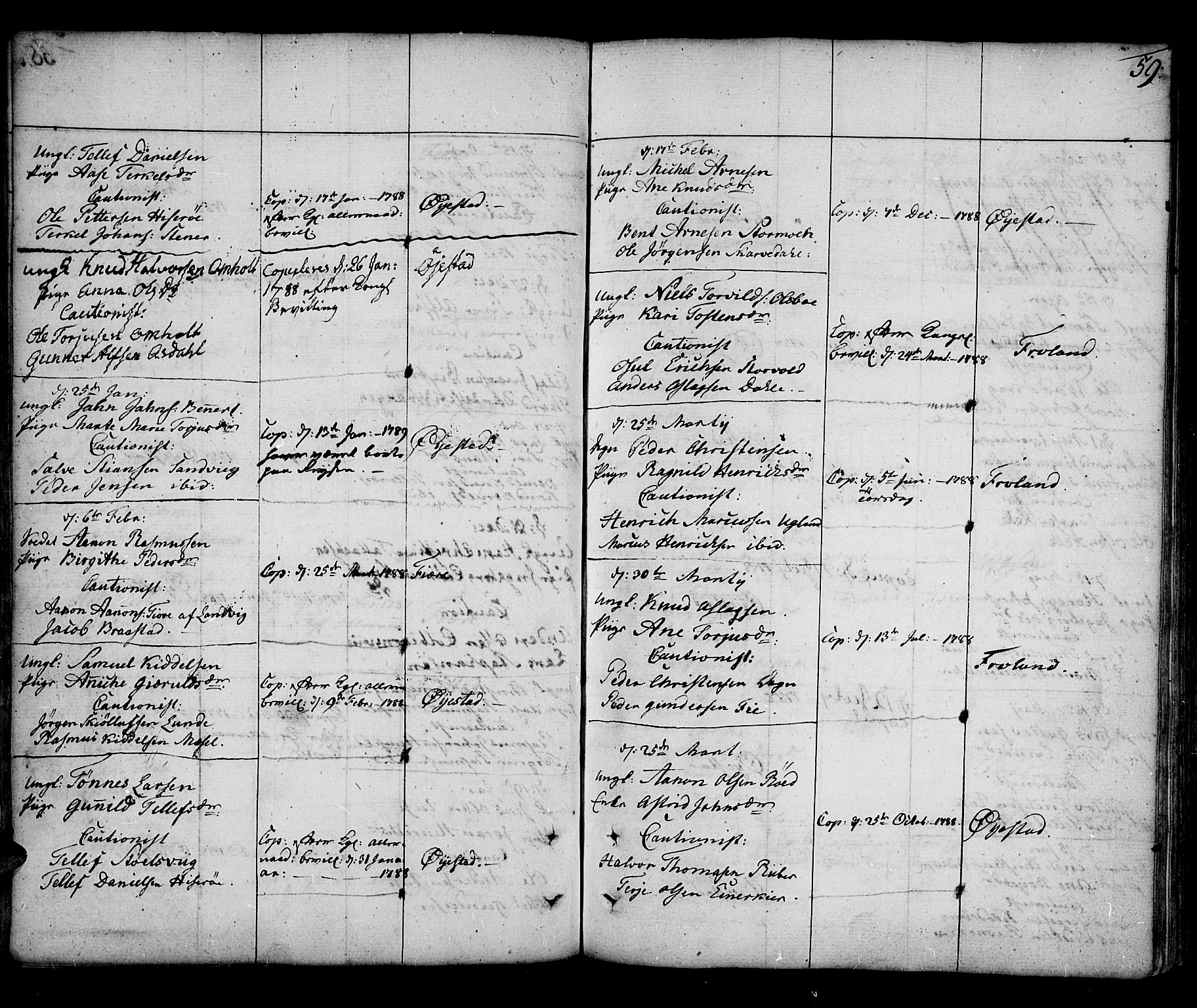 Øyestad sokneprestkontor, SAK/1111-0049/F/Fa/L0009: Parish register (official) no. A 9, 1778-1808, p. 59
