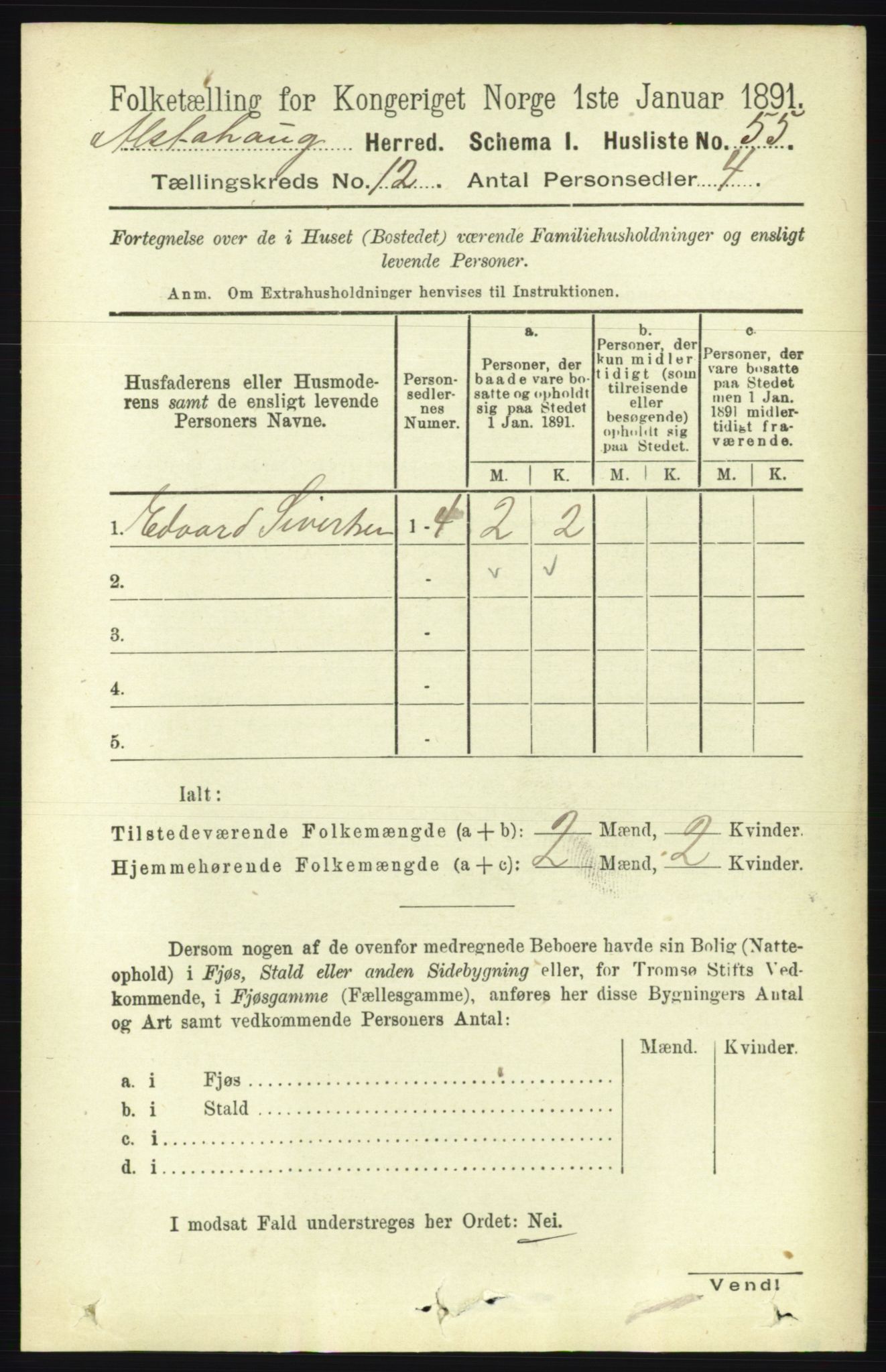 RA, 1891 census for 1820 Alstahaug, 1891, p. 4276