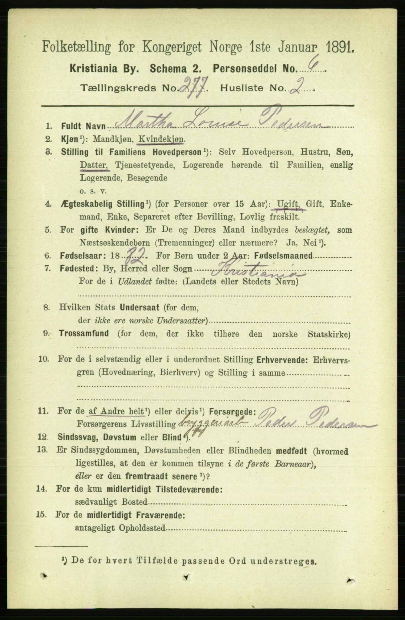 RA, 1891 census for 0301 Kristiania, 1891, p. 168092