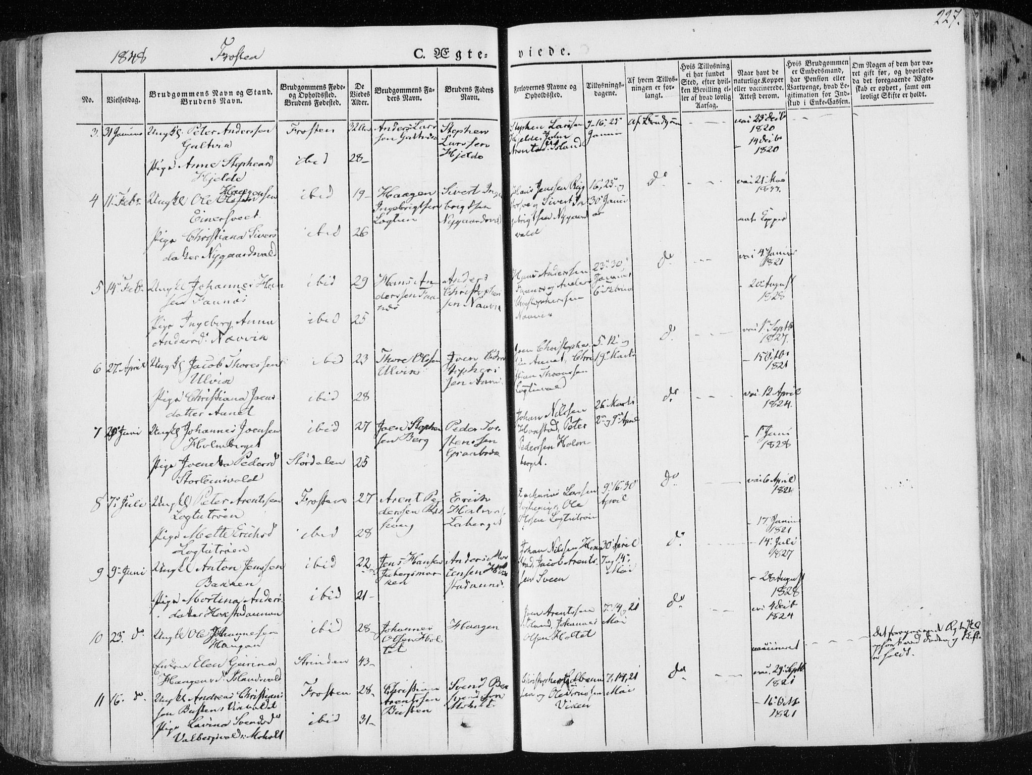 Ministerialprotokoller, klokkerbøker og fødselsregistre - Nord-Trøndelag, AV/SAT-A-1458/713/L0115: Parish register (official) no. 713A06, 1838-1851, p. 227