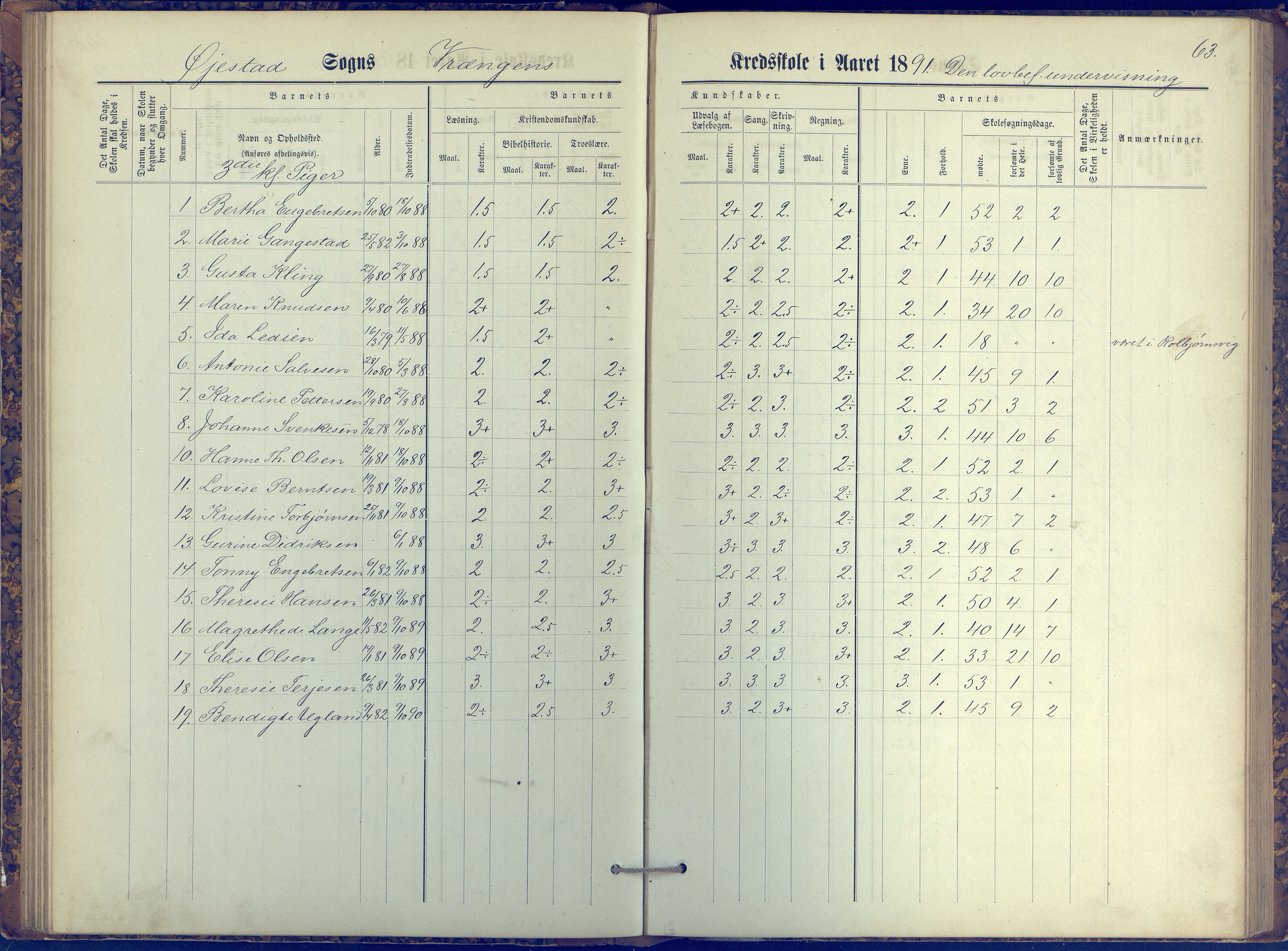 Øyestad kommune frem til 1979, AAKS/KA0920-PK/06/06K/L0006: Protokoll, 1881-1894, p. 63