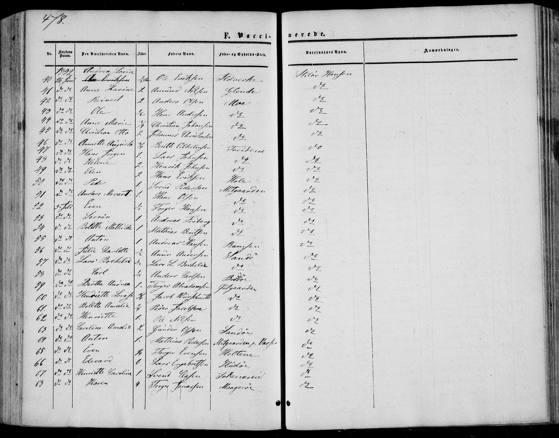 Nøtterøy kirkebøker, AV/SAKO-A-354/F/Fa/L0006: Parish register (official) no. I 6, 1852-1864, p. 478