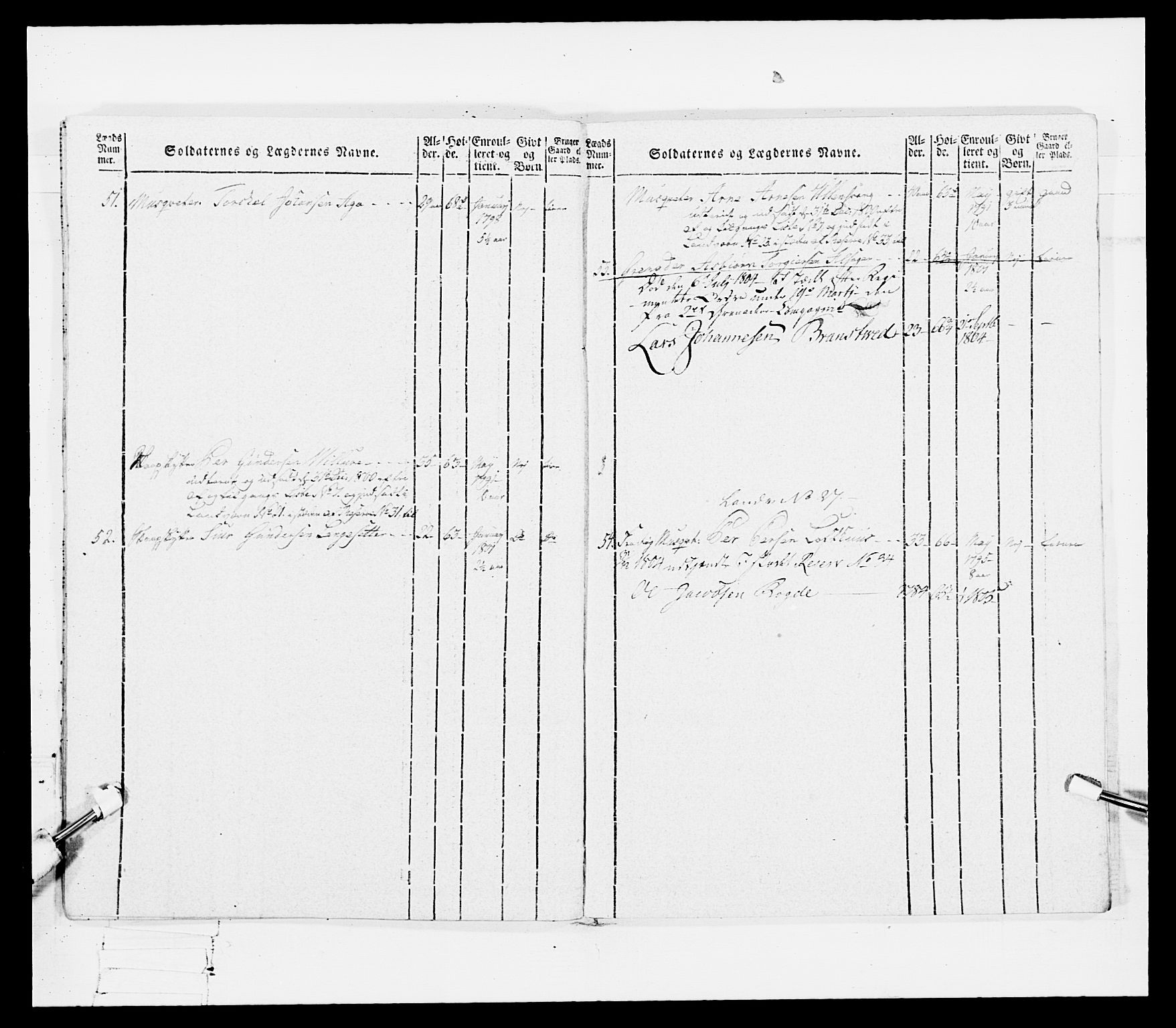 Generalitets- og kommissariatskollegiet, Det kongelige norske kommissariatskollegium, AV/RA-EA-5420/E/Eh/L0097: Bergenhusiske nasjonale infanteriregiment, 1803-1807, p. 155