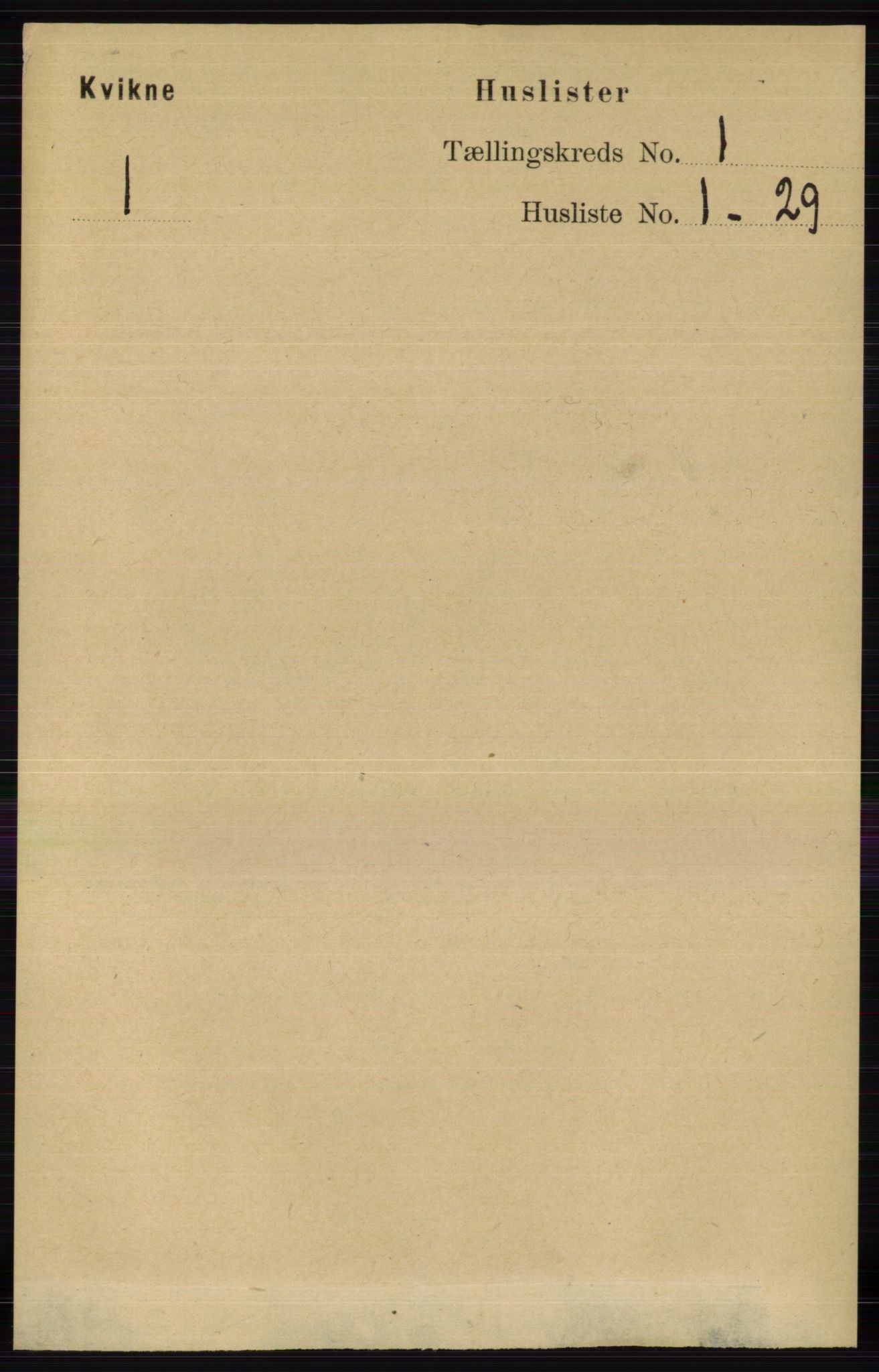 RA, 1891 census for 0440 Kvikne, 1891, p. 16